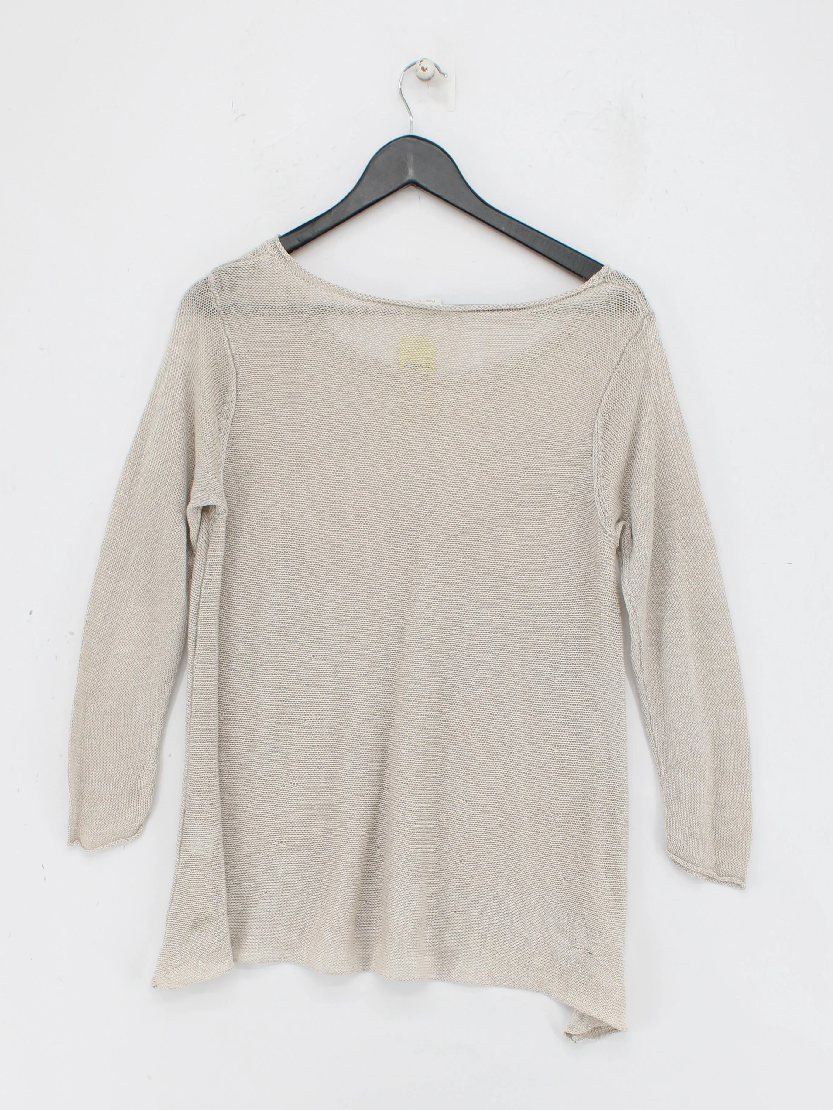 Poetry Women's Jumper UK 10 Cream 100% Linen Round Neck Pullover - Image 2