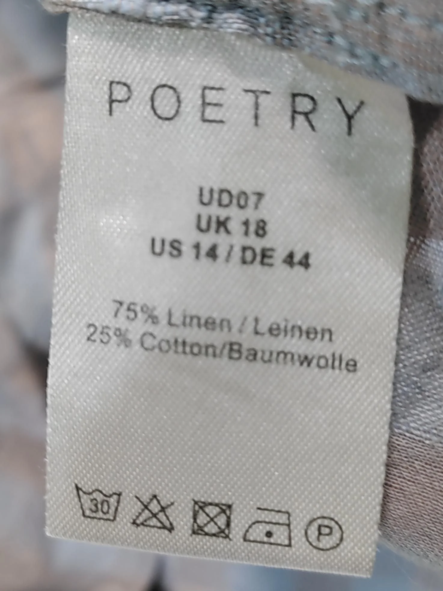 Poetry Women's Shirt UK 18 Multi Linen with Cotton Basic - Image 6