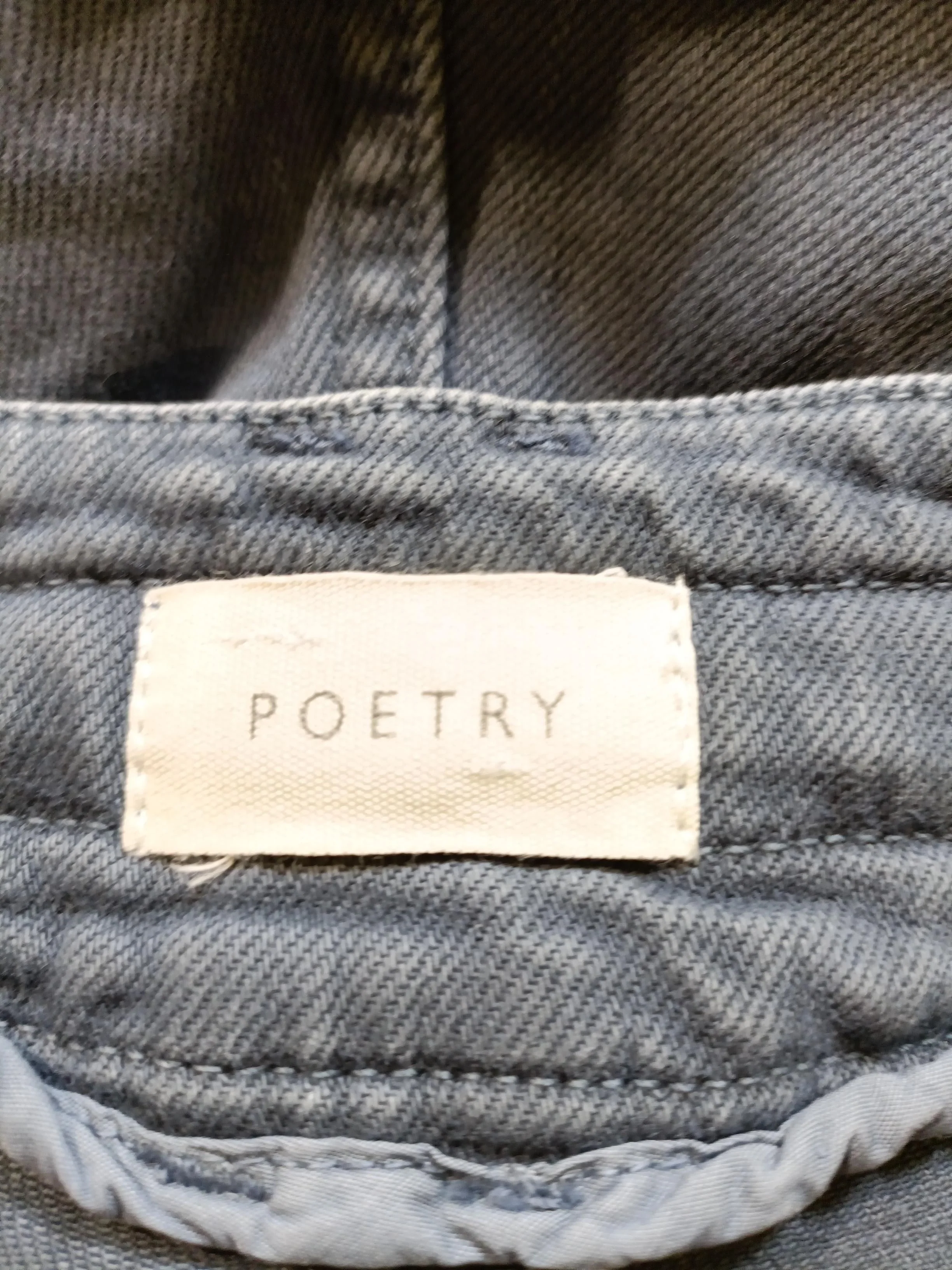 Poetry Women's Trousers UK 14 Blue Cotton with Elastane, Cotton Wide-Leg Chino - Image 6