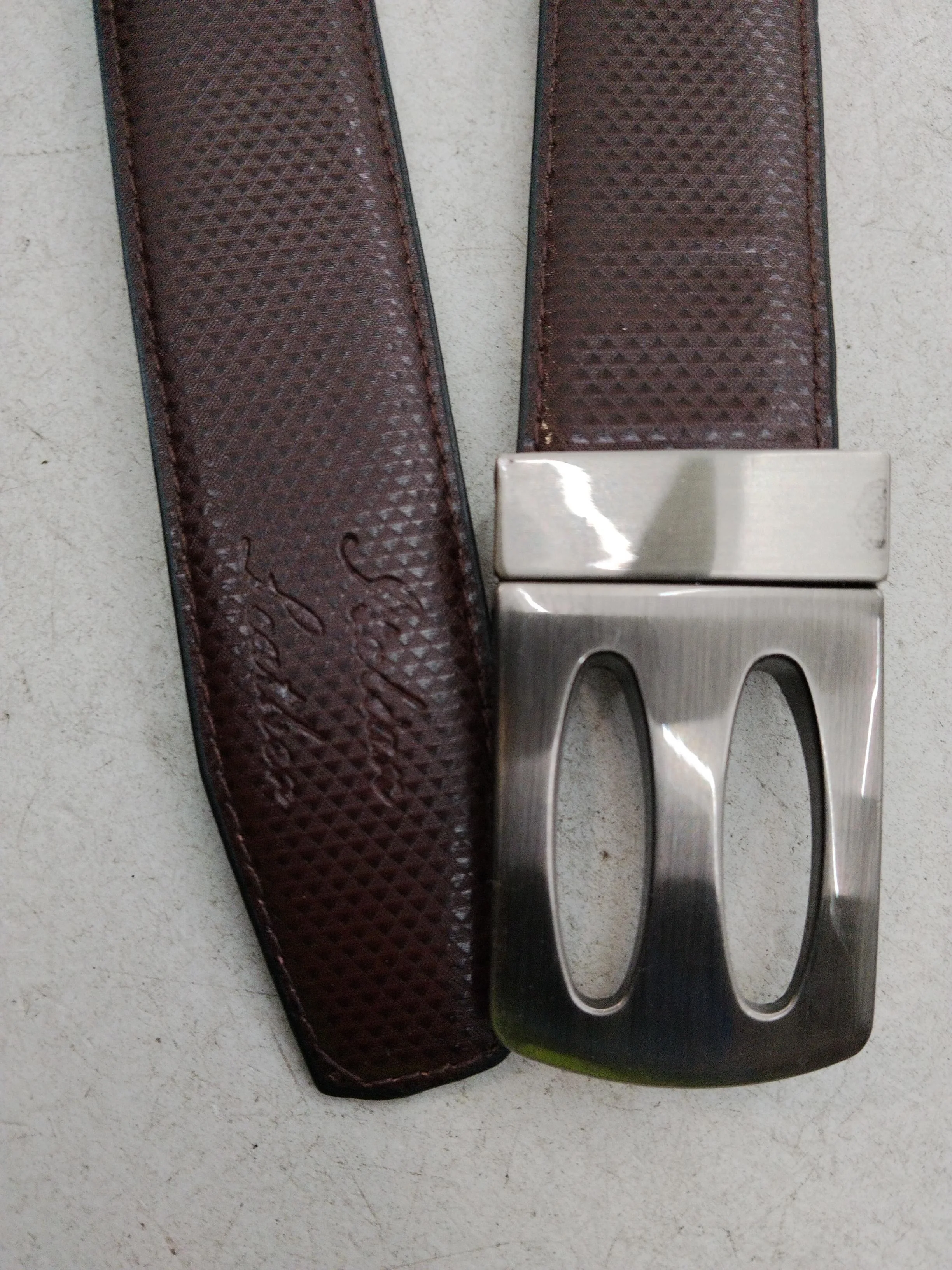Polo Ralph Lauren Men's Belt M Brown 100% Faux Leather Dress Belt - Image 3