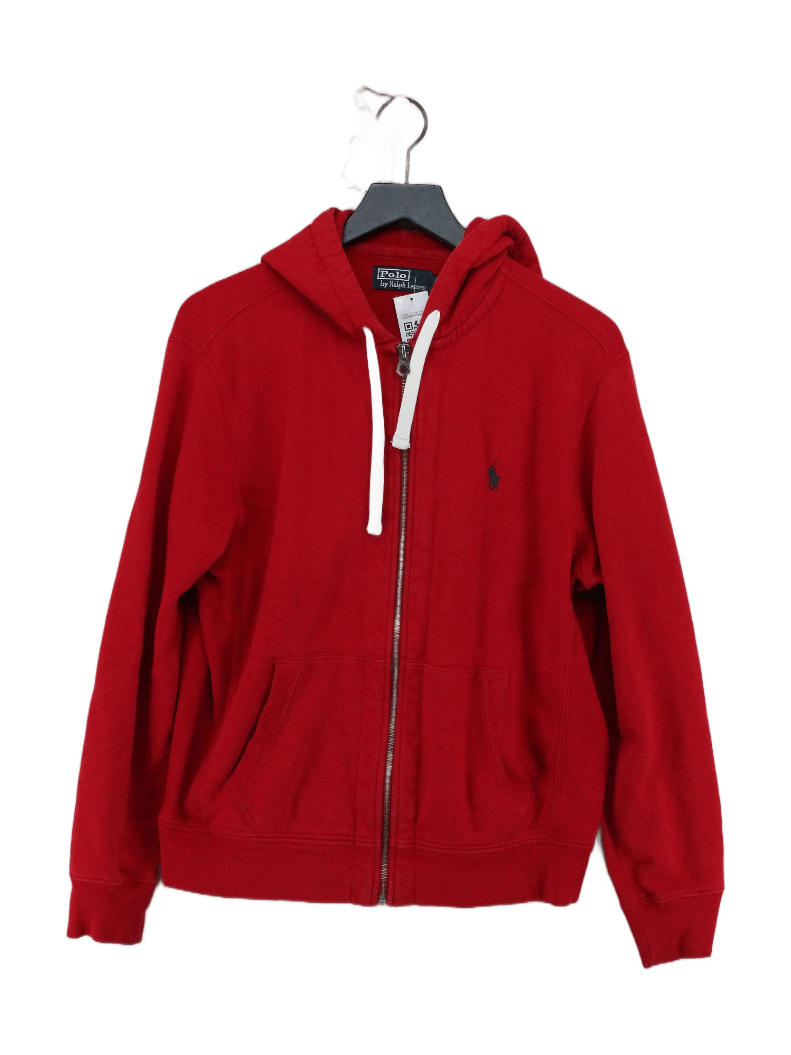 Polo Ralph Lauren Men's Hoodie M Red Cotton with Polyester Pullover