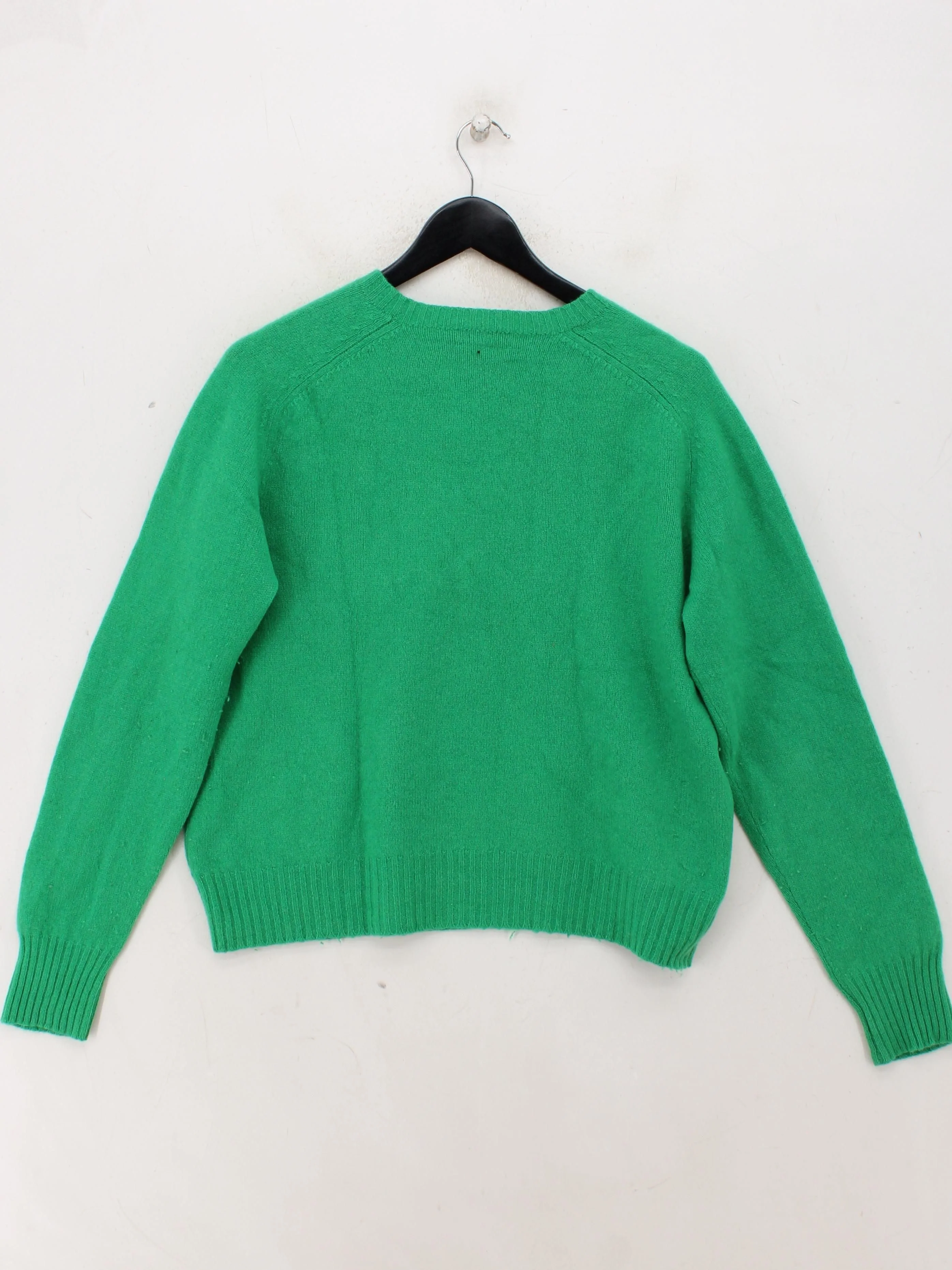 Polo Ralph Lauren Men's Jumper M Green 100% Wool Crew Neck Pullover - Image 2
