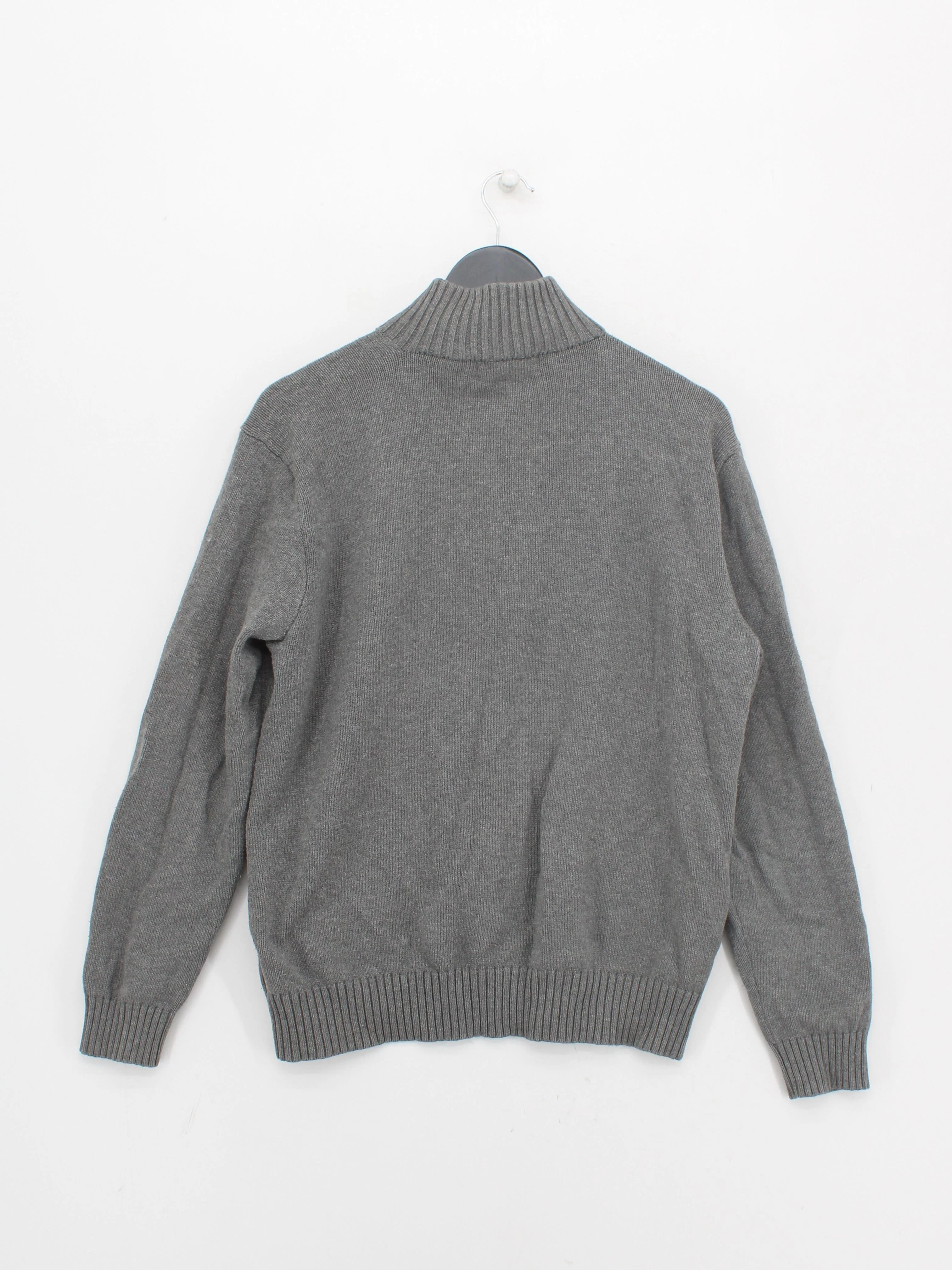 Polo Ralph Lauren Men's Jumper M Grey 100% Cotton High Neck Pullover - Image 2