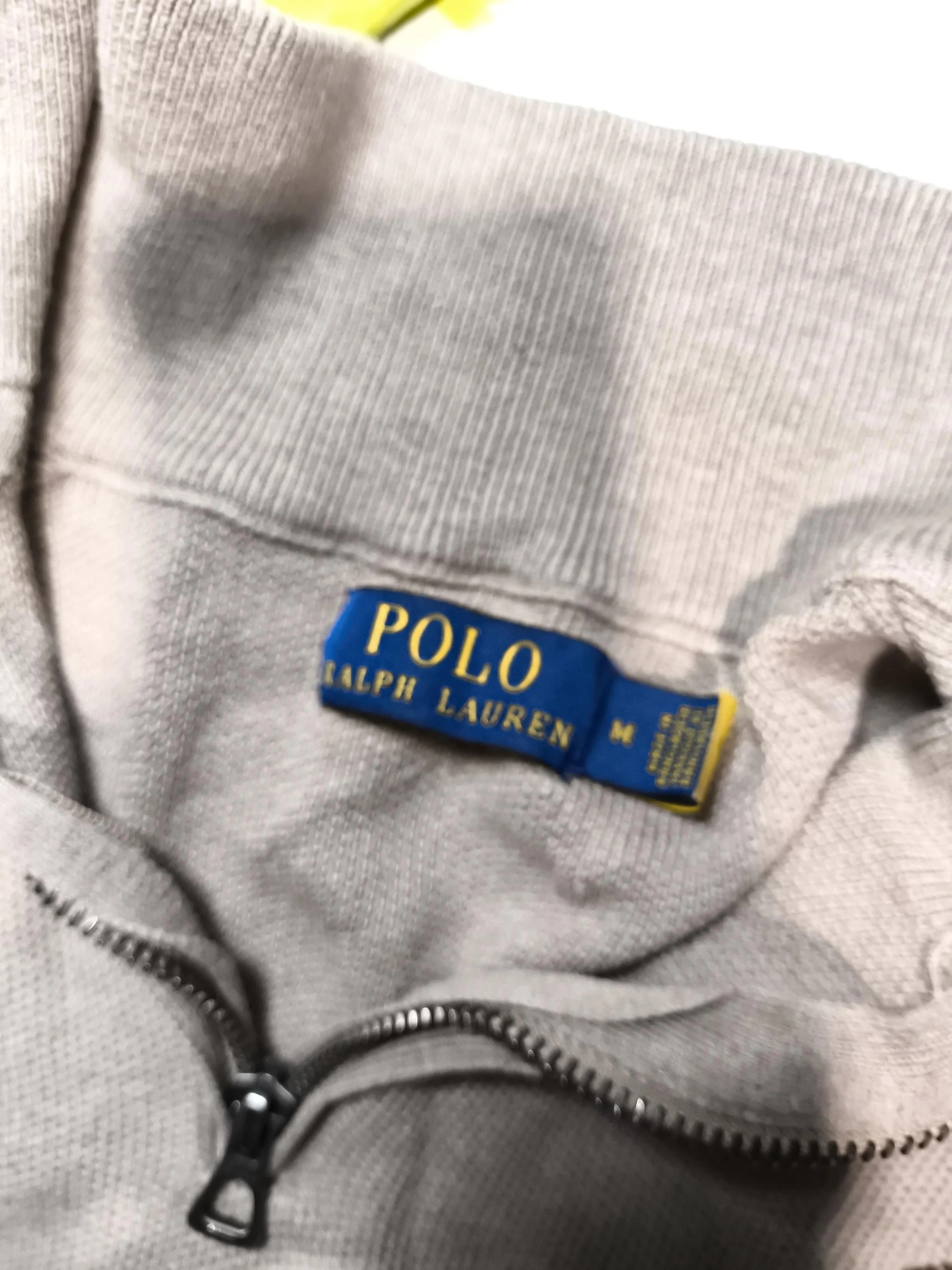 Polo Ralph Lauren Men's Jumper M Tan 100% Cotton Mock Neck Pullover - Image 5