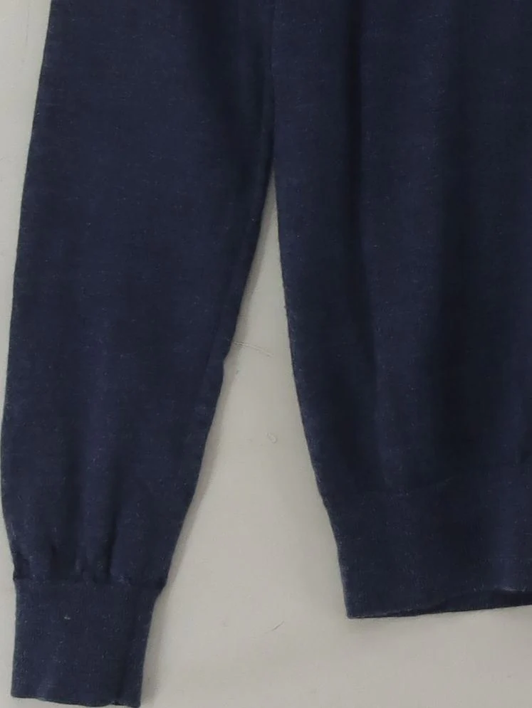 Polo Ralph Lauren Men's Jumper S Blue 100% Wool Round Neck Pullover - Image 4