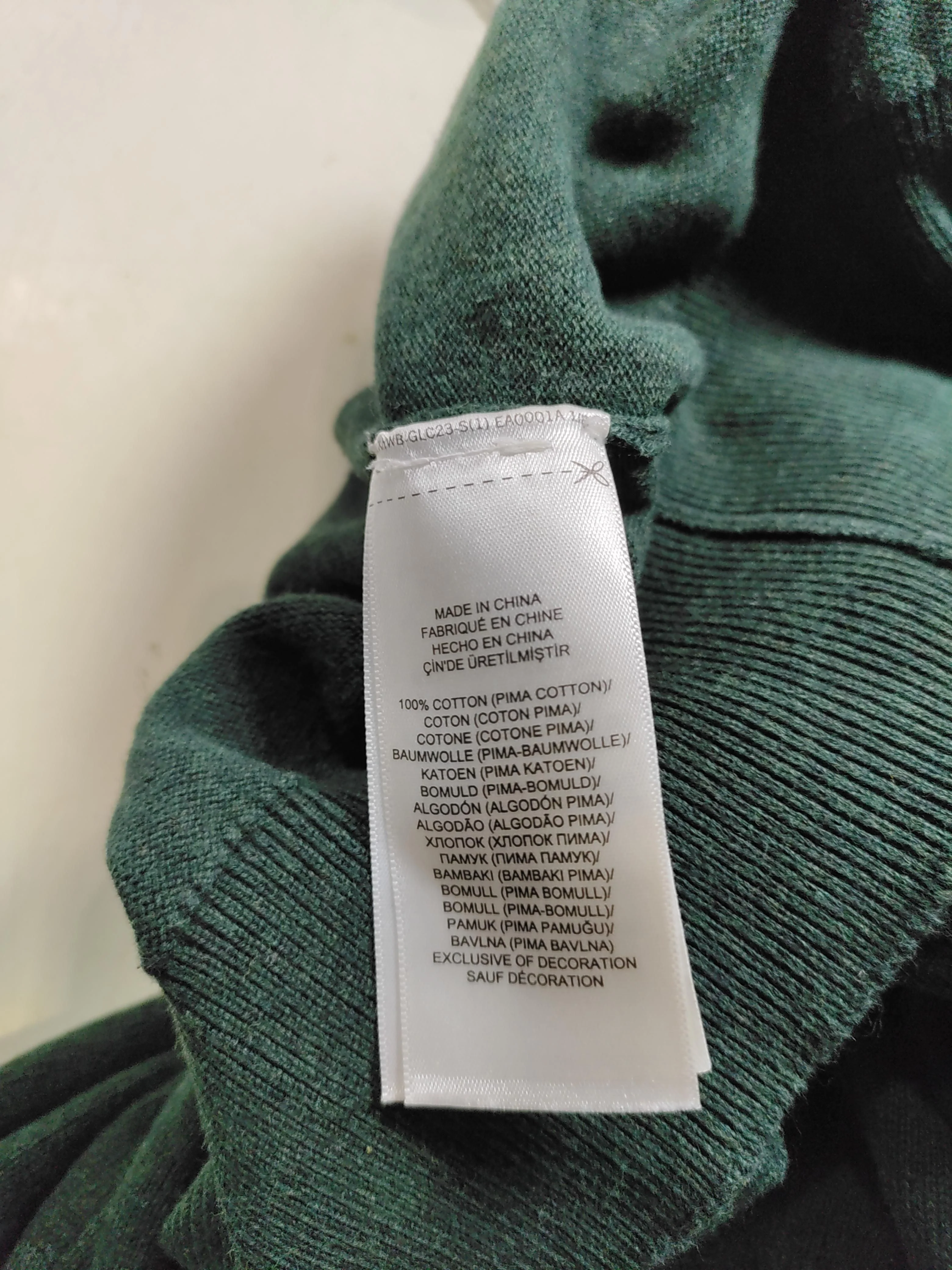 Polo Ralph Lauren Men's Jumper S Green 100% Cotton V-Neck Pullover - Image 6