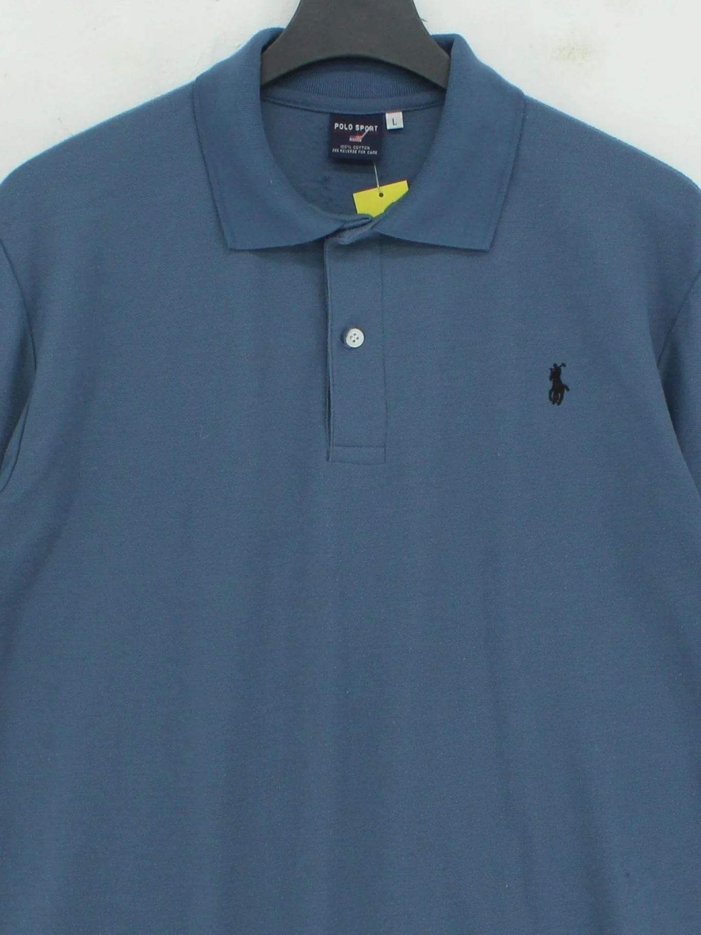 Polo Ralph Lauren Men's Polo L Blue 100% Cotton Basic - Image 3
