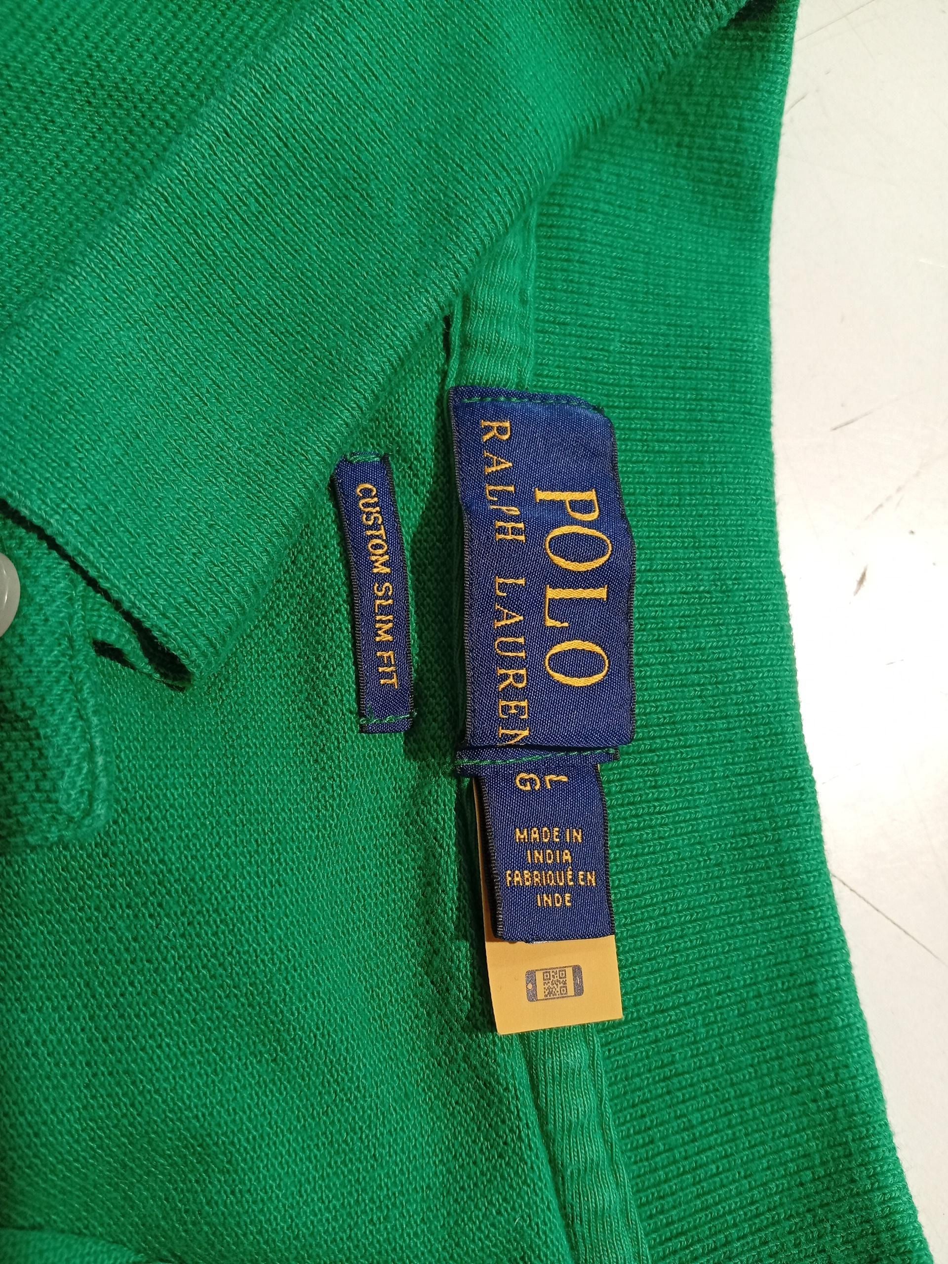 Polo Ralph Lauren Men's Polo L Green 100% Cotton Basic - Image 5