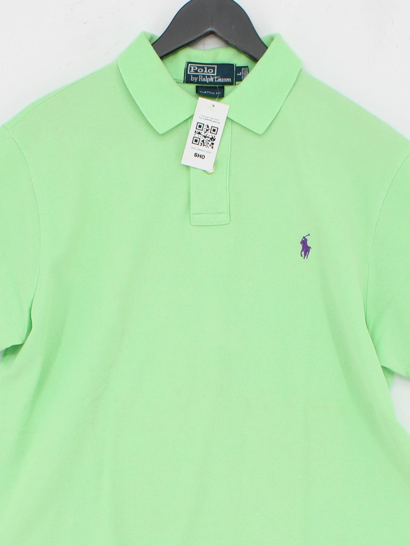 Polo Ralph Lauren Men's Polo L Green 100% Cotton Basic - Image 3