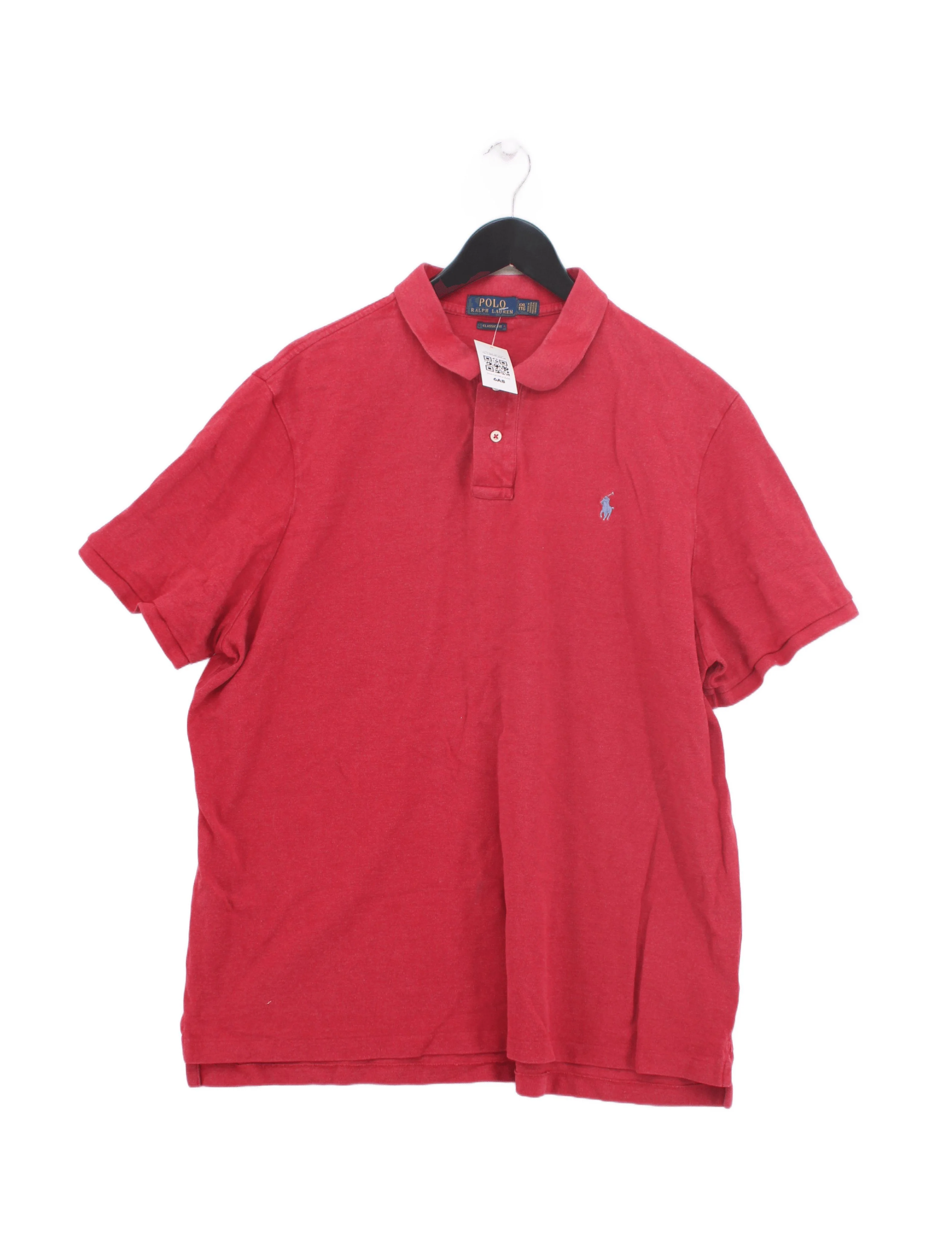 Polo Ralph Lauren Men's Polo XXL Red 100% Cotton Basic