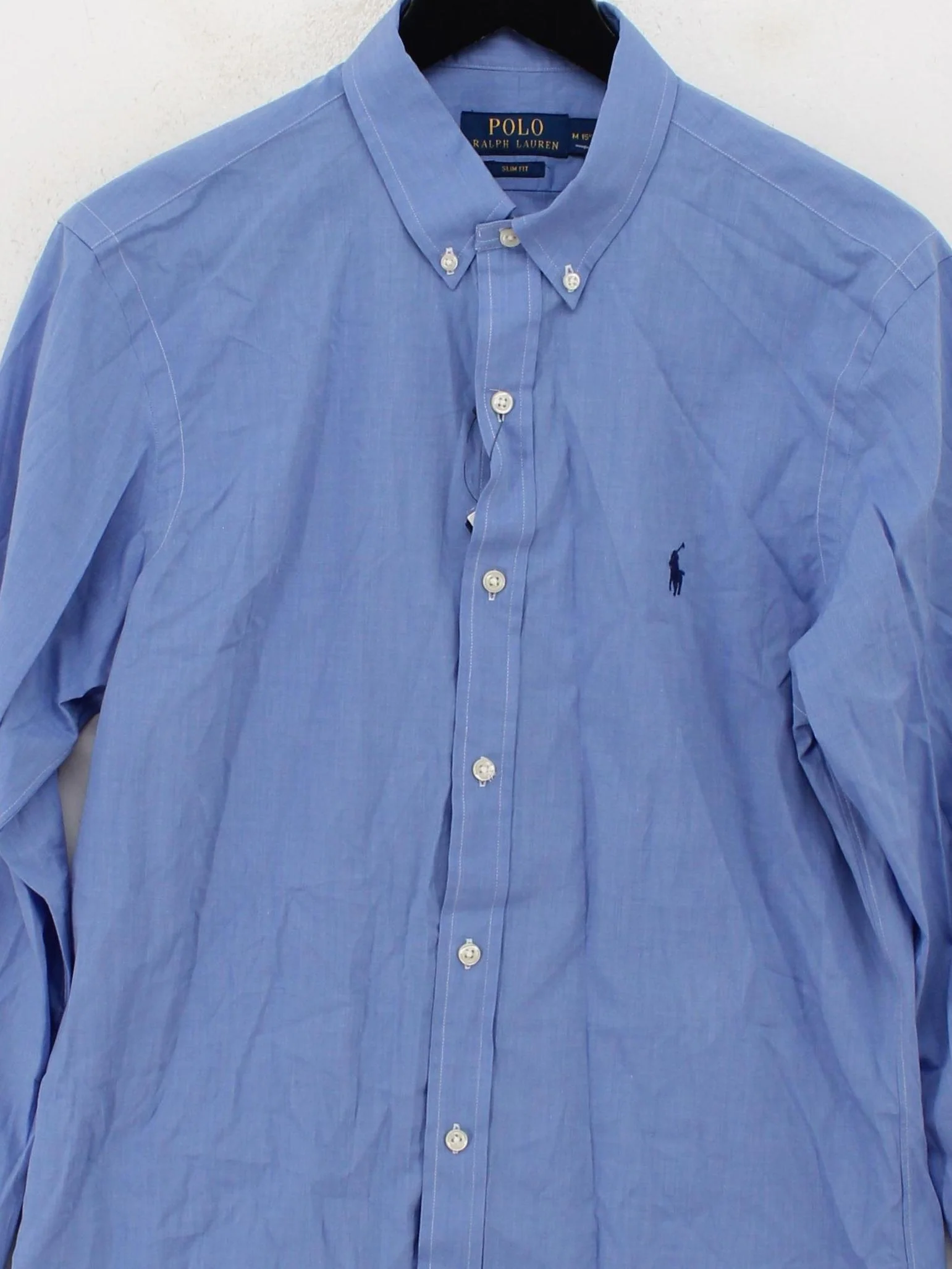 Polo Ralph Lauren Men's Shirt M Blue Cotton with Elastane Basic - Image 3