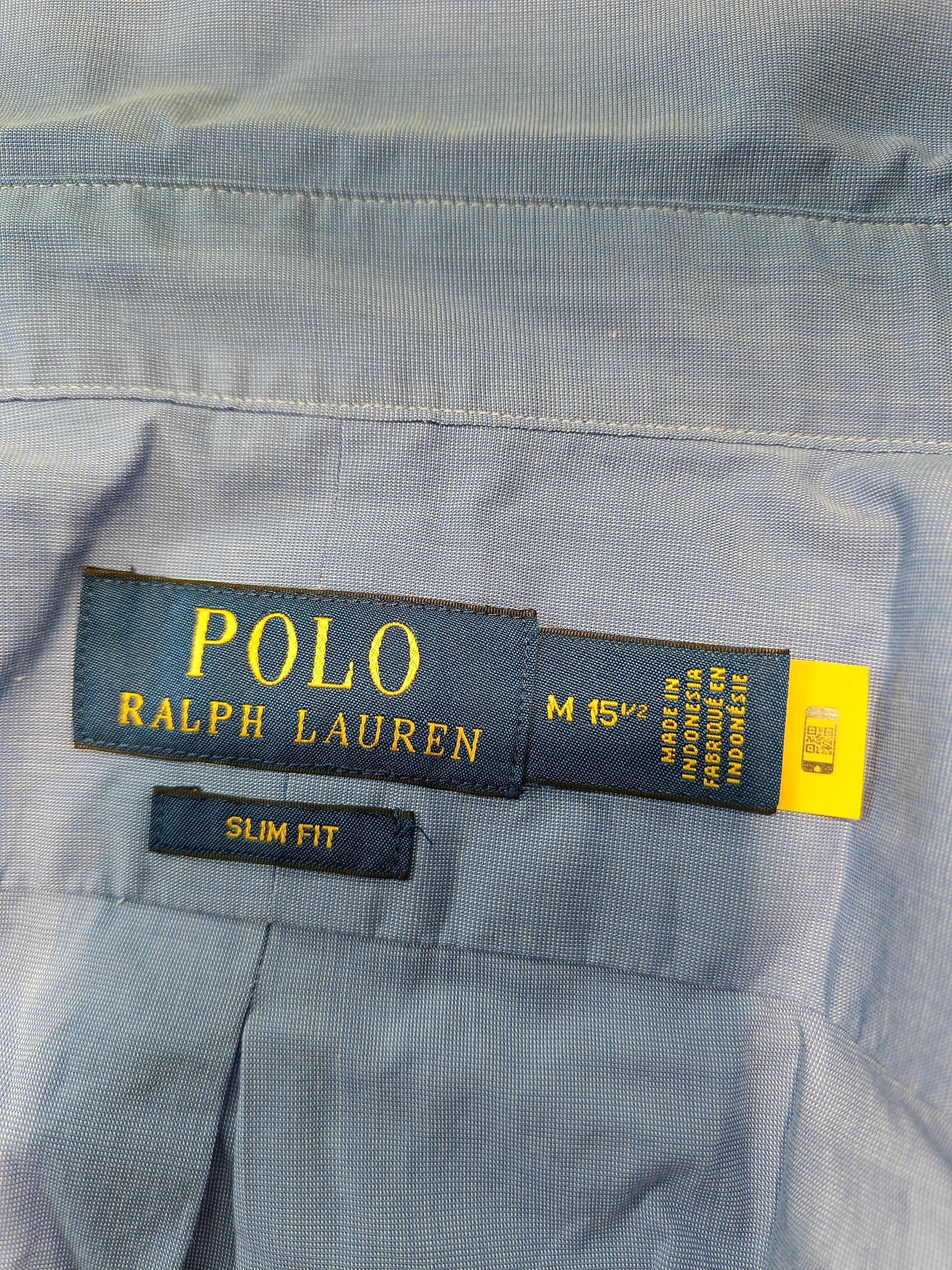 Polo Ralph Lauren Men's Shirt M Blue Cotton with Elastane Basic - Image 5