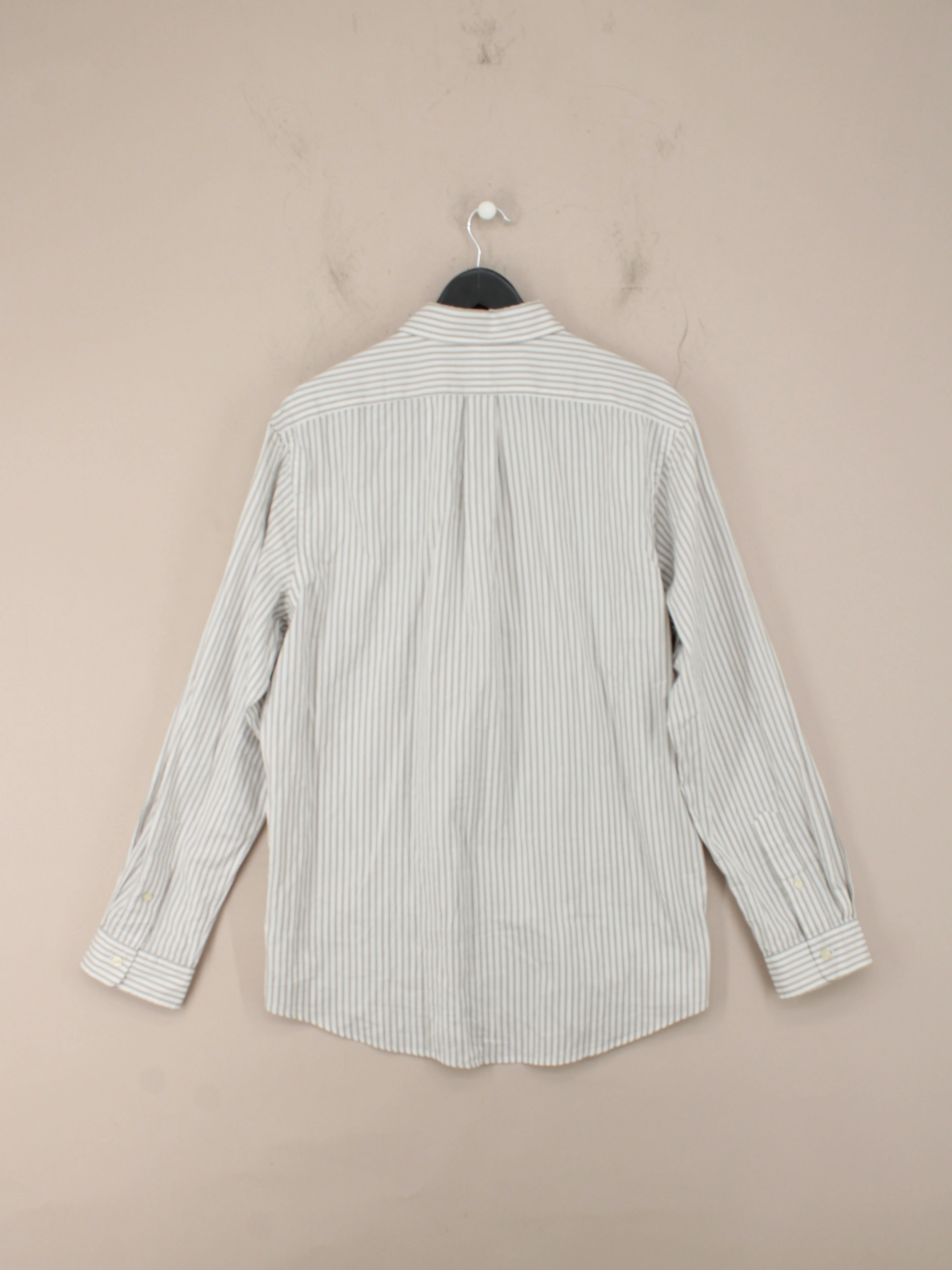 Polo Ralph Lauren Men's Shirt XL White Striped Cotton with Elastane Basic - Image 2