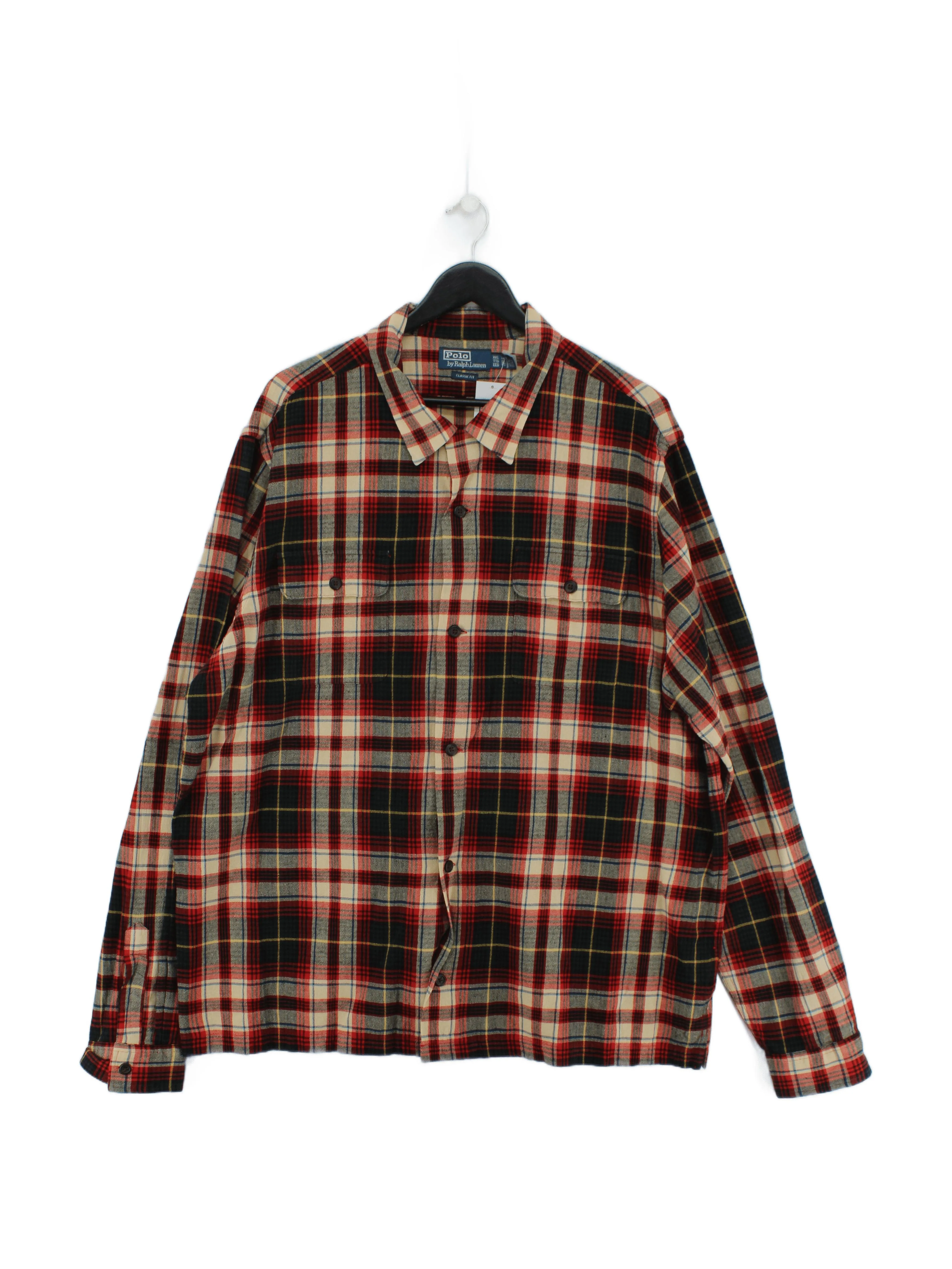 Polo Ralph Lauren Men's Shirt XXL Multi Checkered Cotton with Linen Basic