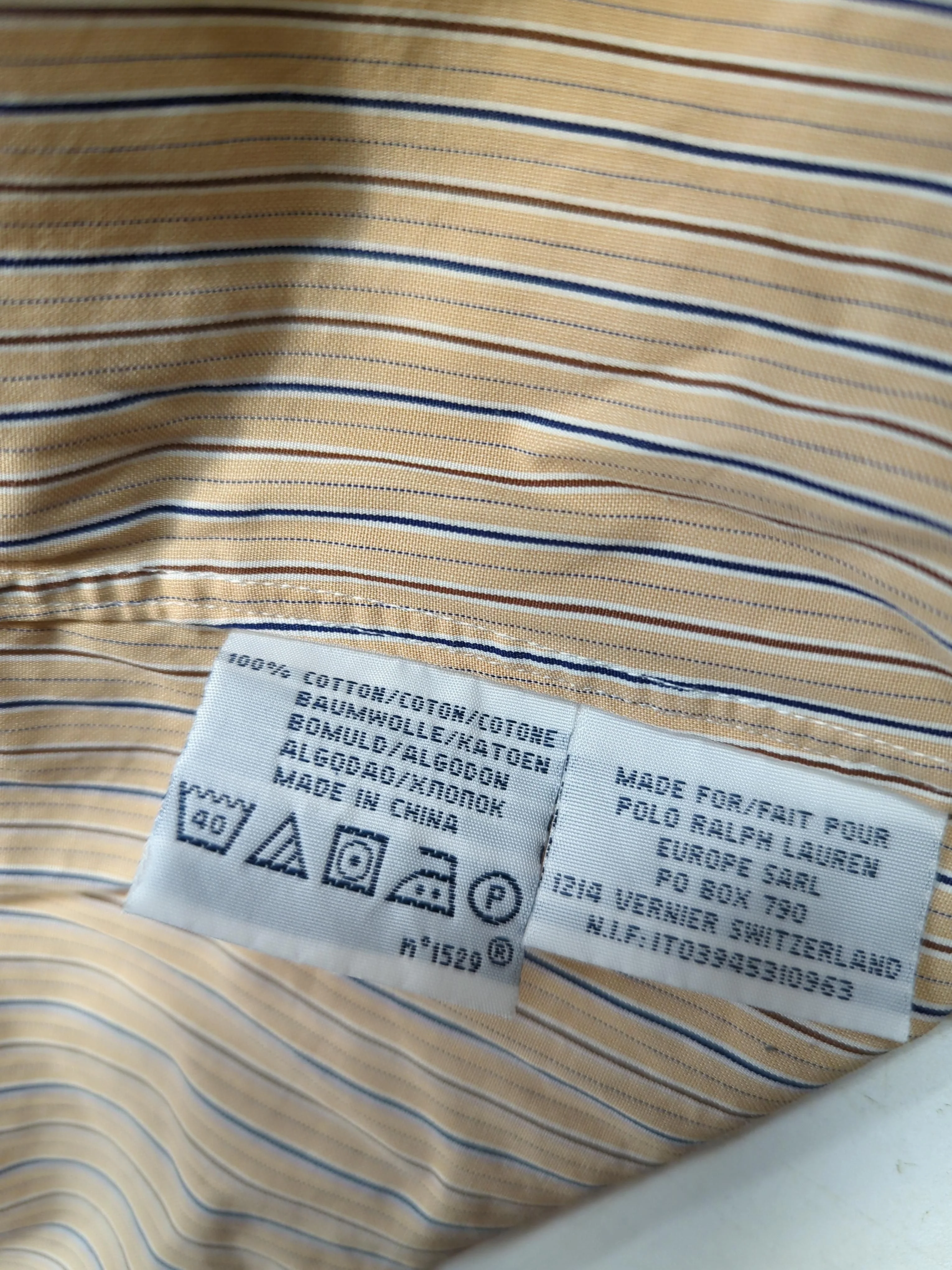 Polo Ralph Lauren Men's Shirt XXL Tan Striped 100% Cotton Basic - Image 6