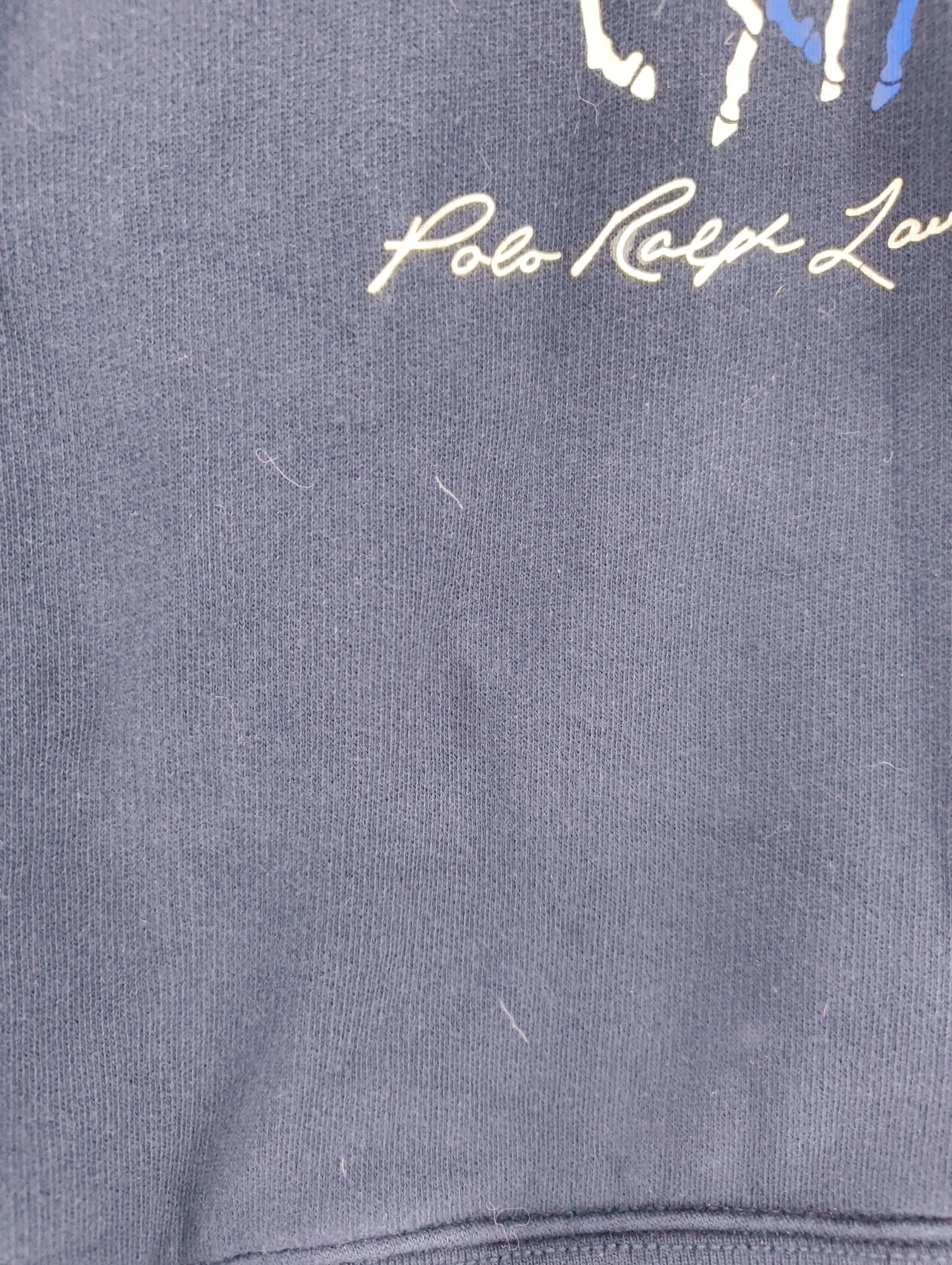Polo Ralph Lauren Women's Hoodie L Blue Graphic Cotton with Polyester Pullover - Image 6
