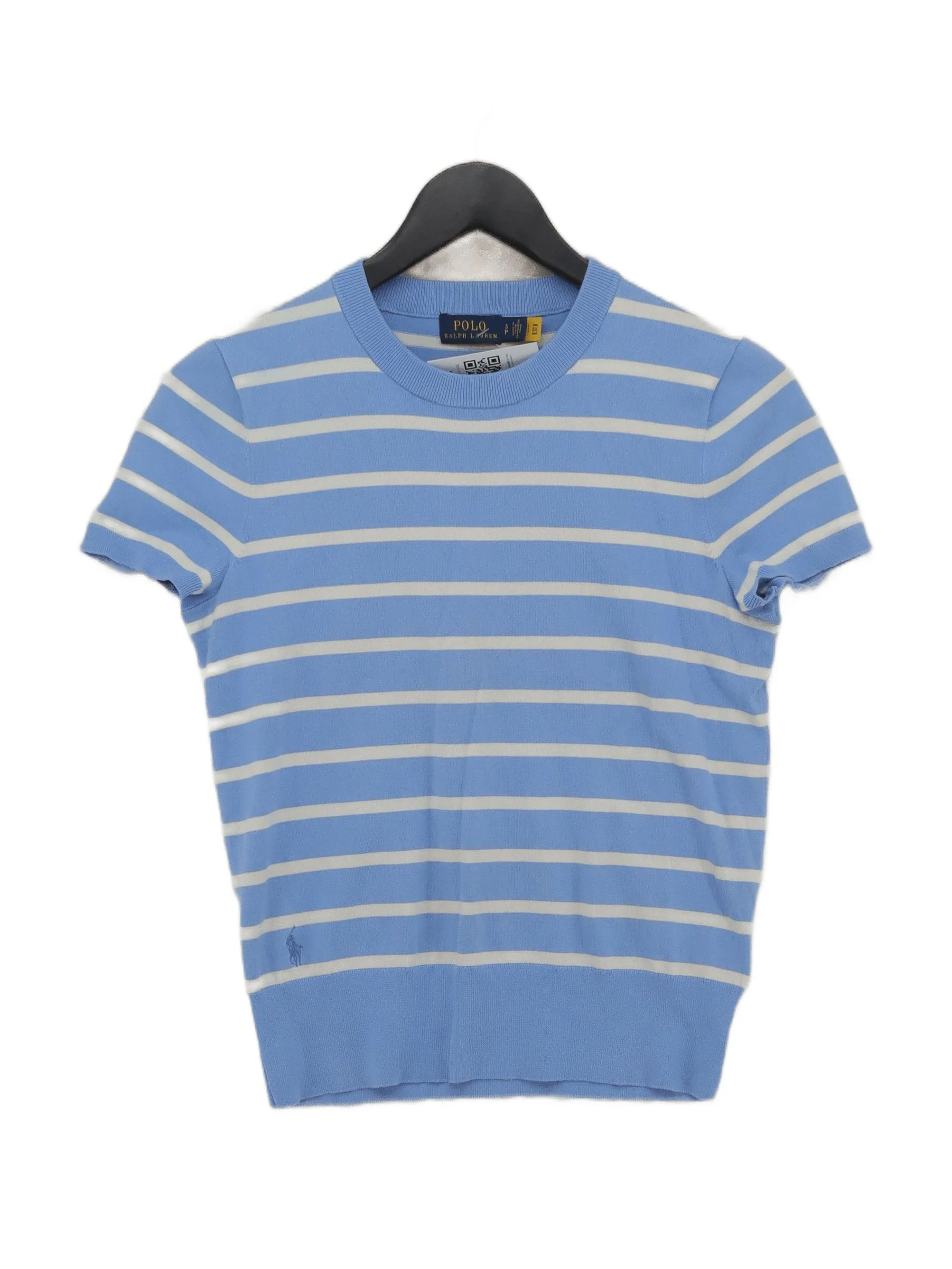 Polo Ralph Lauren Women's T-Shirt S Blue Cotton with Nylon, Elastane Basic