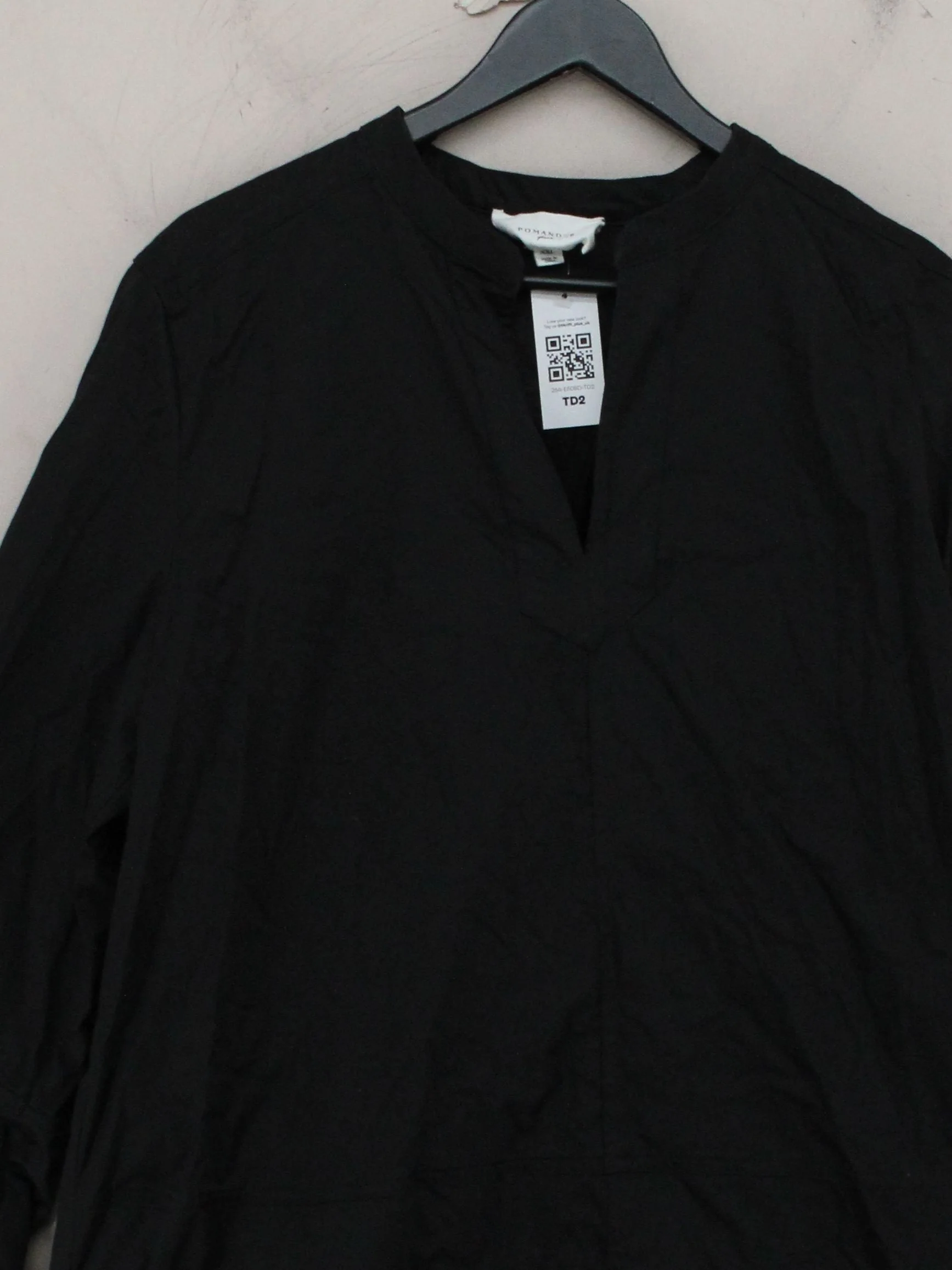 Pomander Place Women's Blouse XXL Black Cotton with Spandex Basic - Image 3
