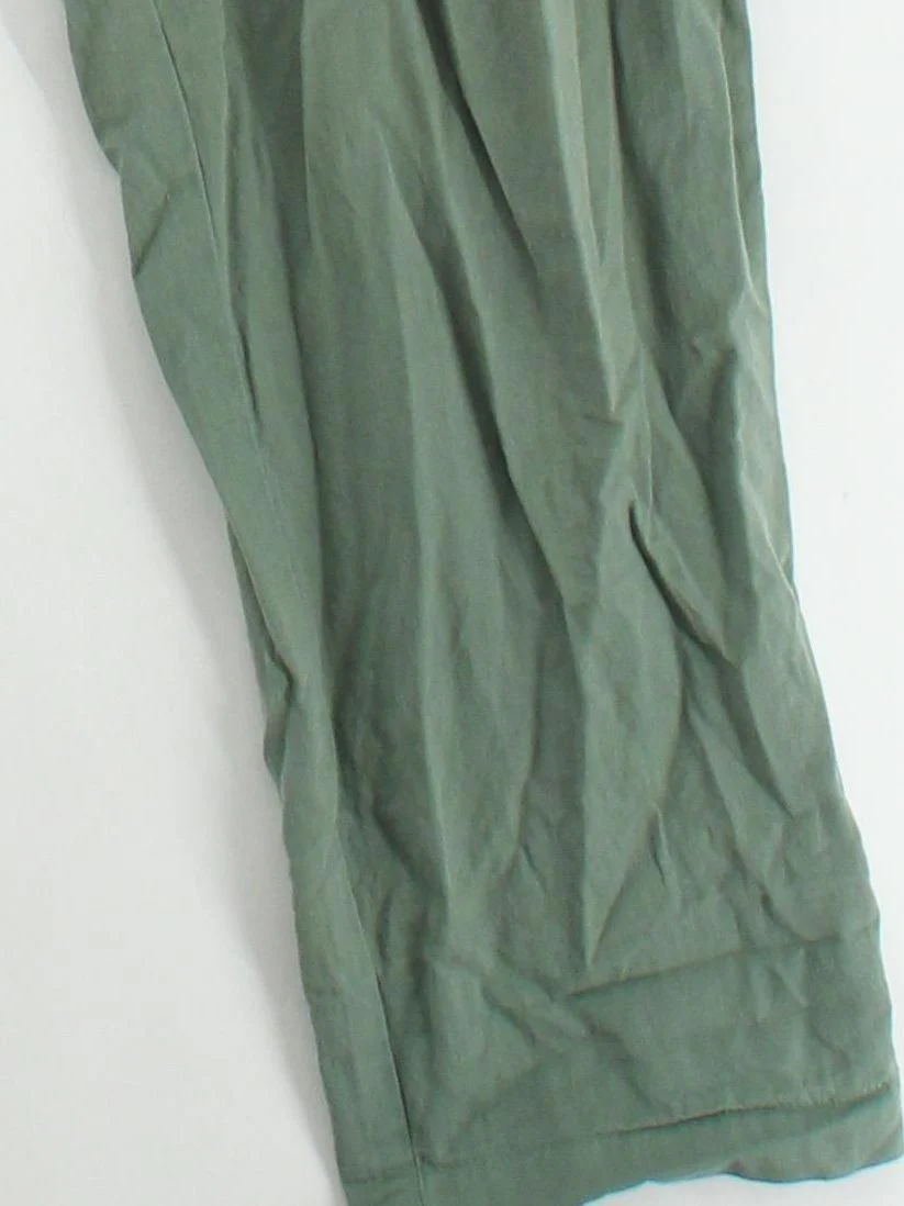 Pop England Women's Trousers UK 4 Green 100% Cotton Wide-Leg Chino - Image 4