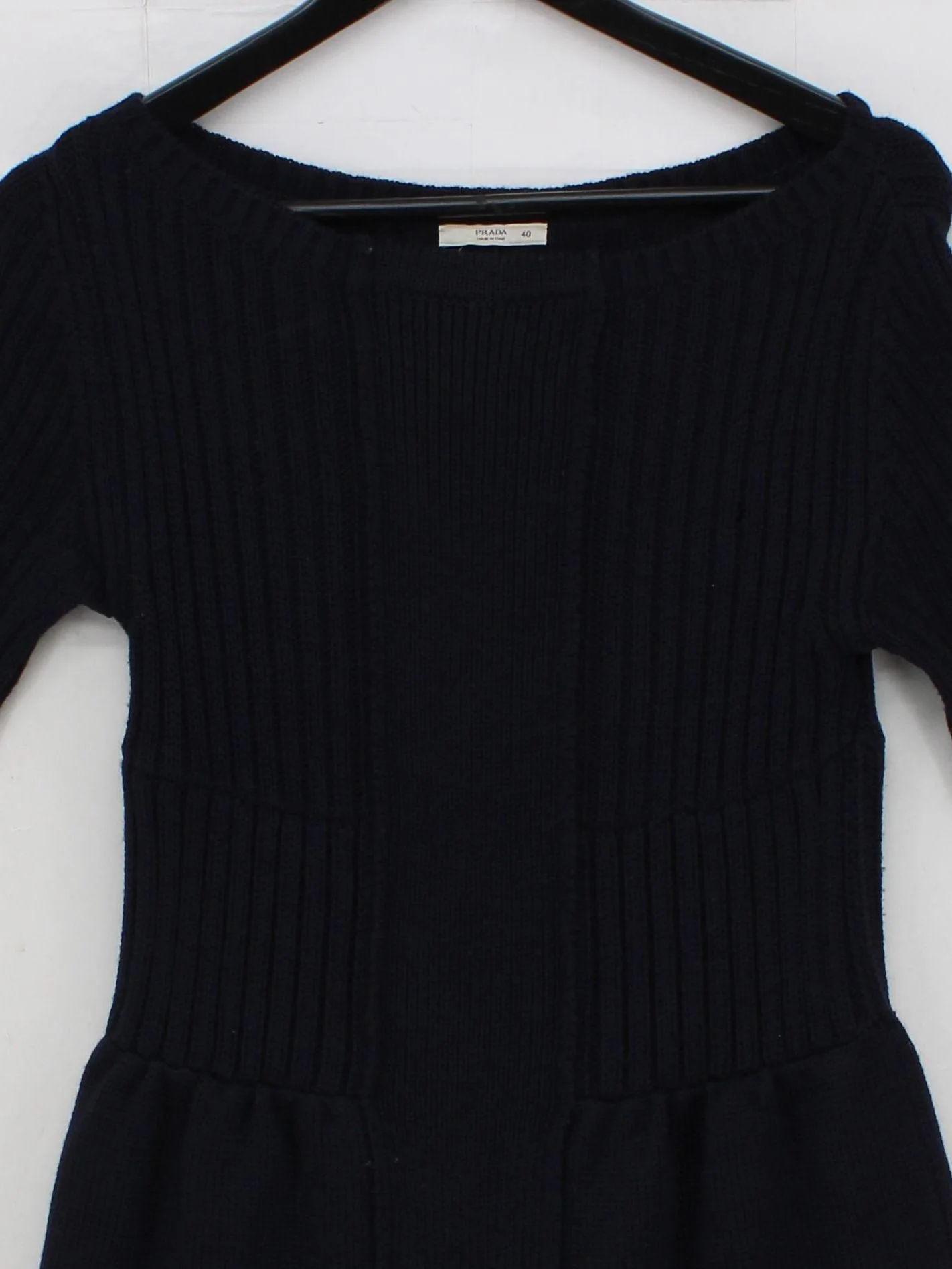 Prada Jumper Mini Dress UK8 in Blue - Image 3