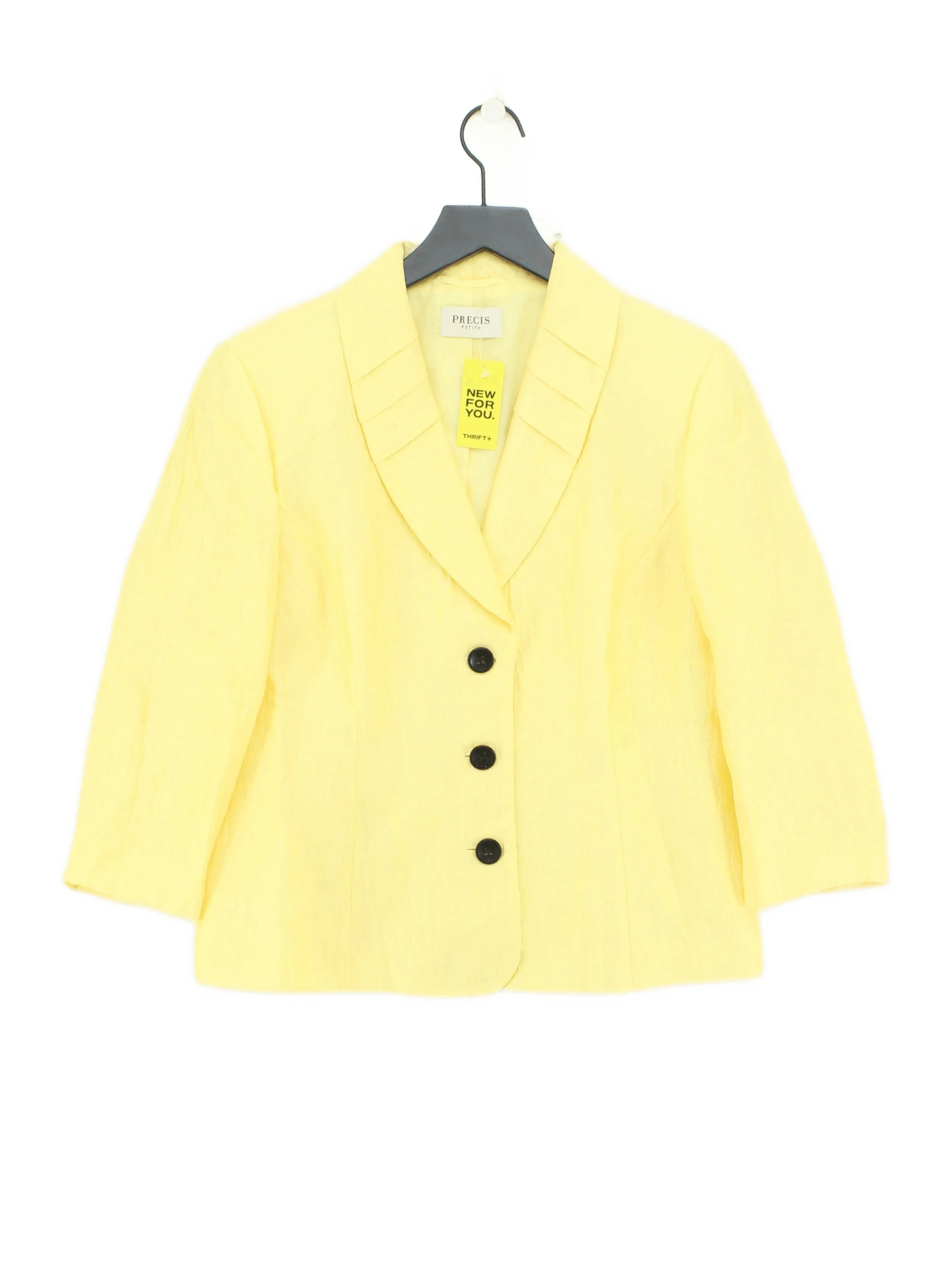 Precis Petite Women's Blazer UK 16 Yellow Linen