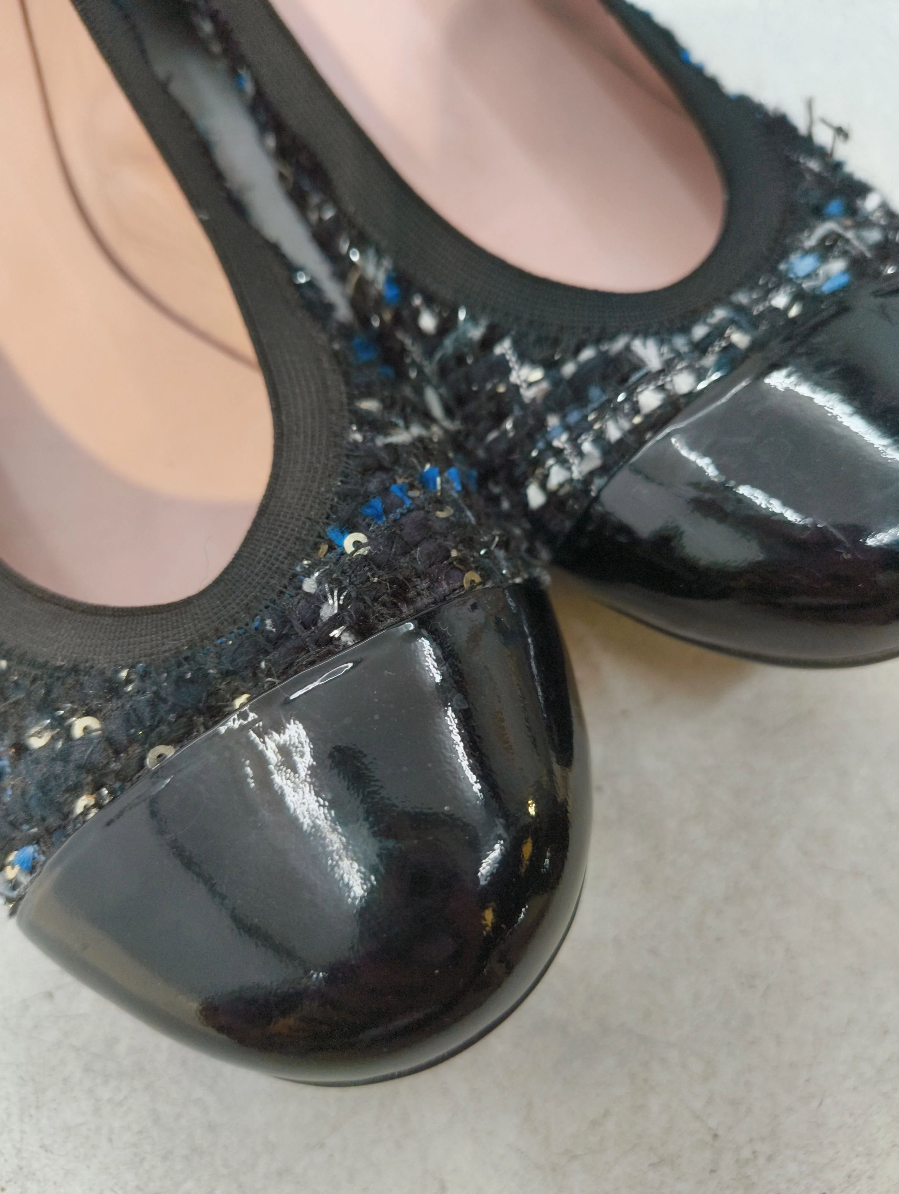 Pretty Ballerinas Women's Flat Shoes UK 5 Black Other with Leather Ballet - Image 8