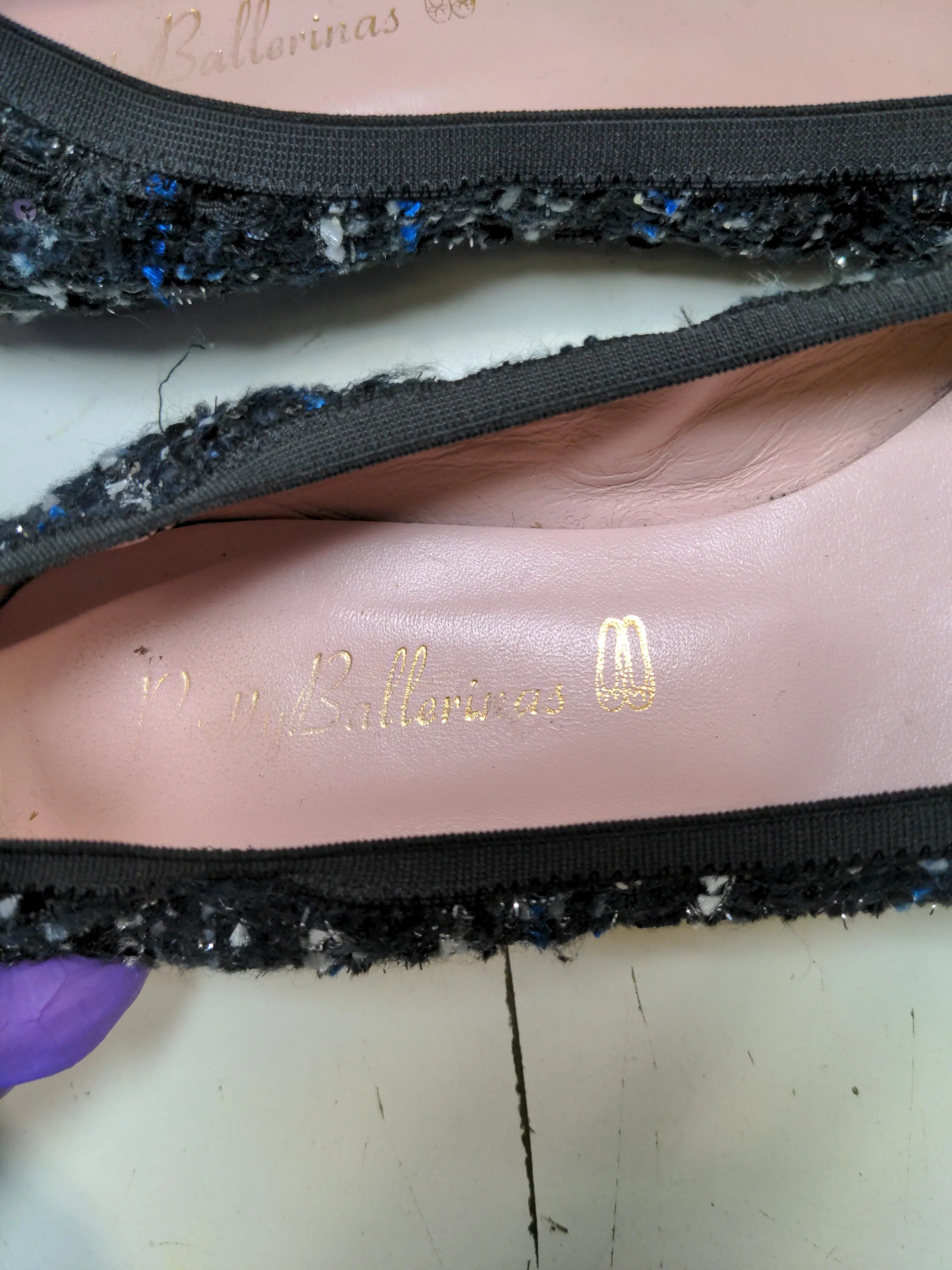 Pretty Ballerinas Women's Flat Shoes UK 5 Black Other with Leather Ballet - Image 9