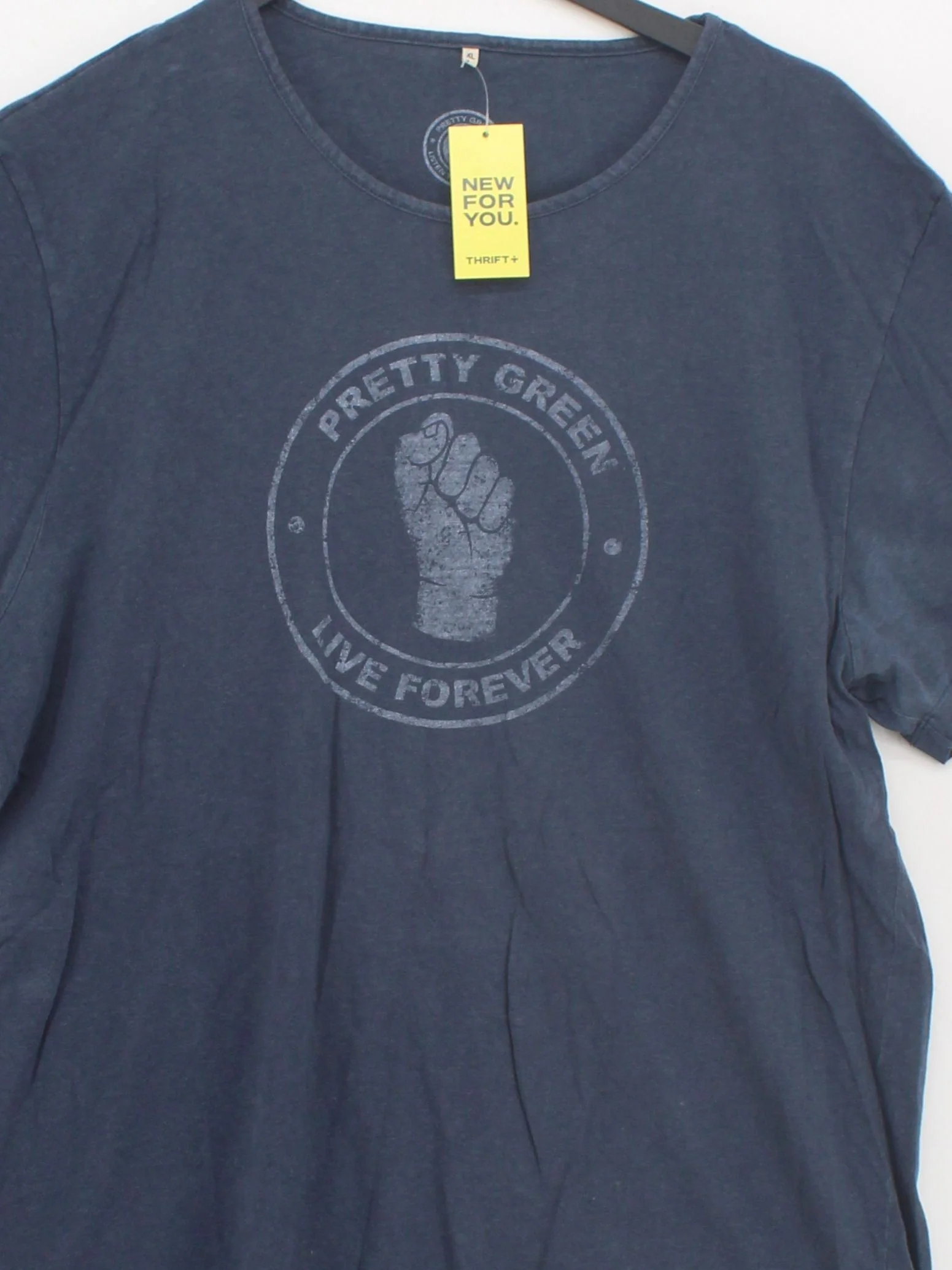 Pretty Green Men's T-Shirt XL Blue Graphic 100% Cotton Basic - Image 3