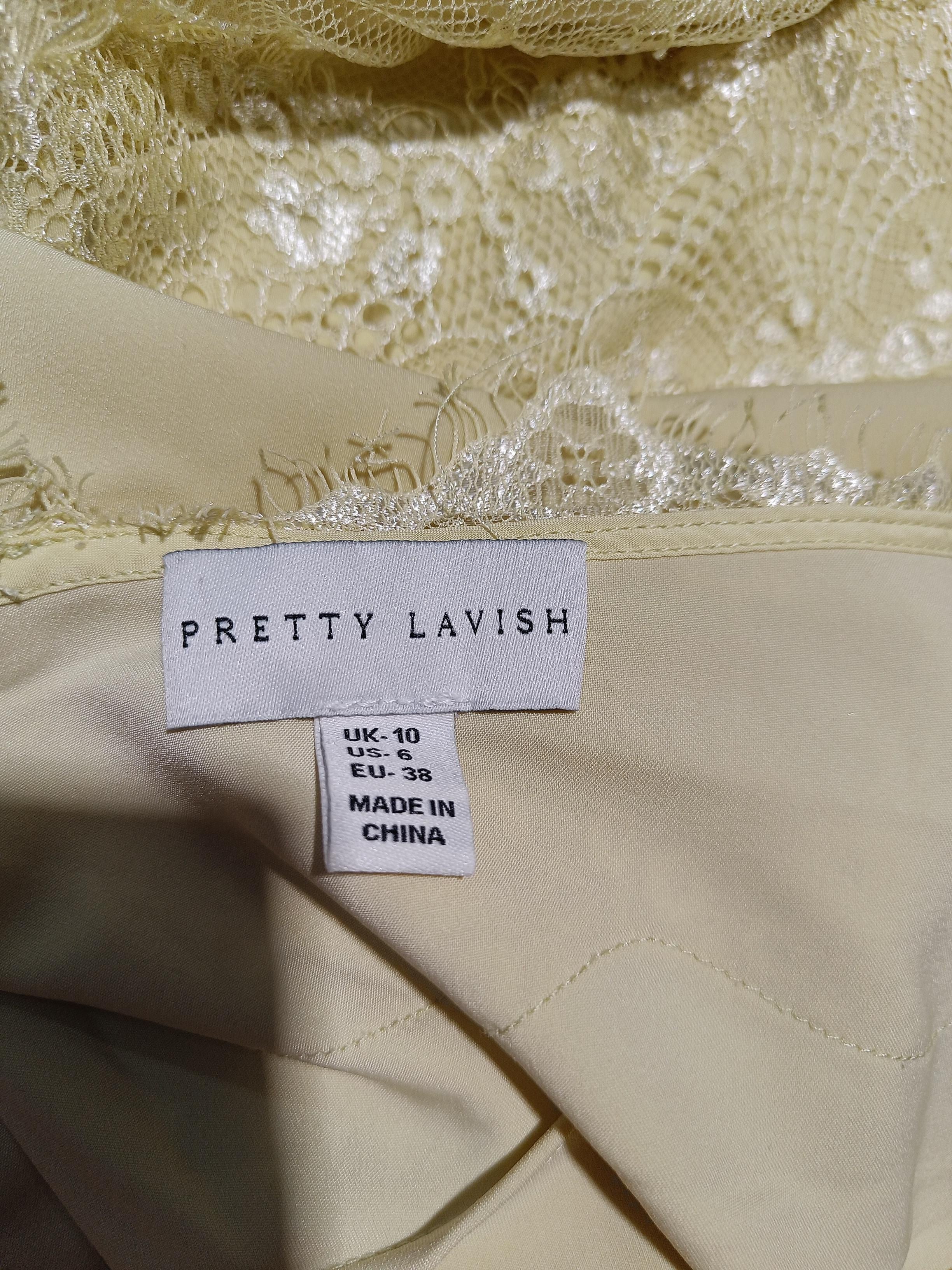 Pretty Lavish Slip Maxi Dress UK10 in Yellow - Image 5