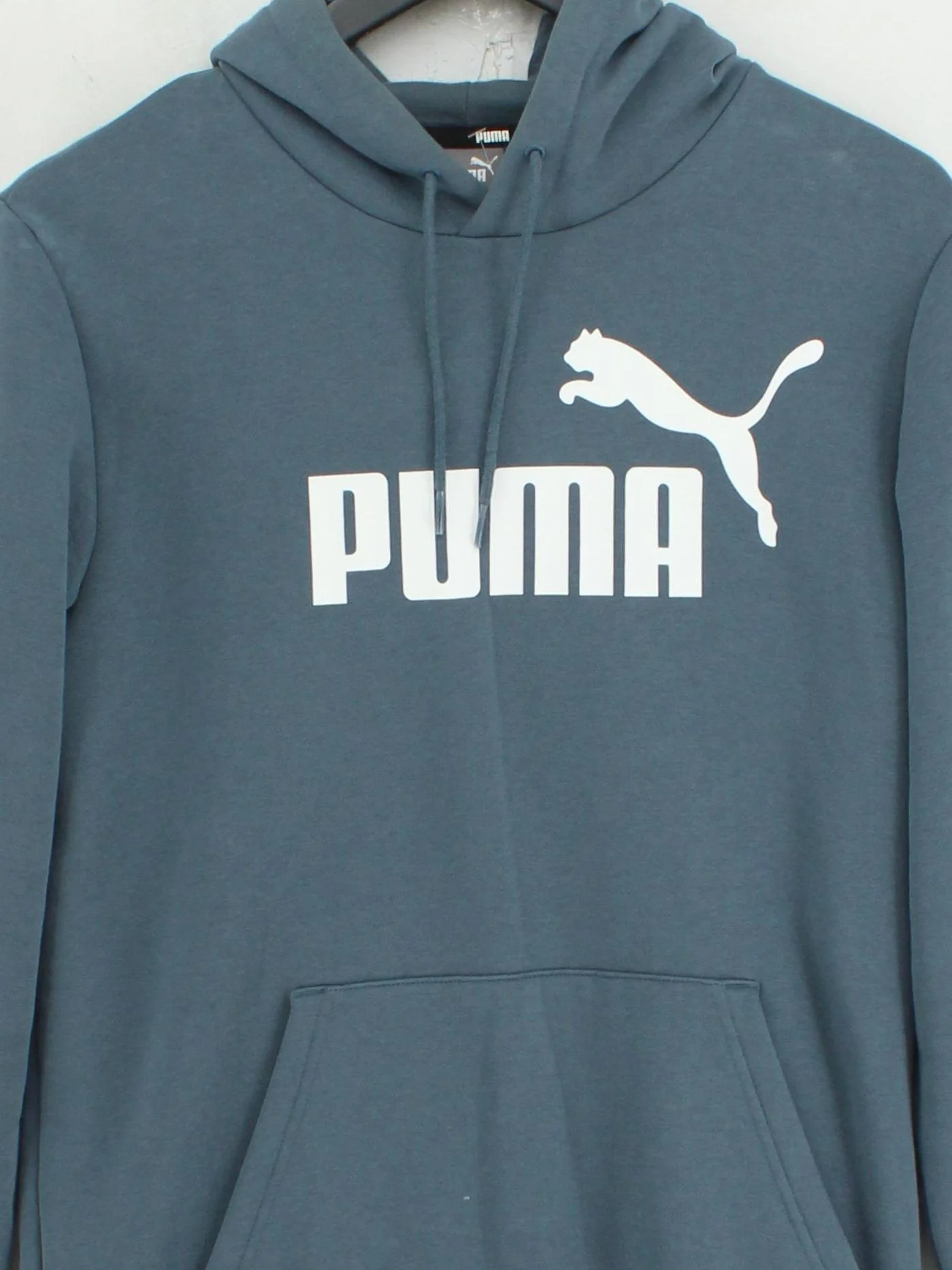 Puma Men's Hoodie S Blue Graphic 100% Cotton Pullover - Image 3
