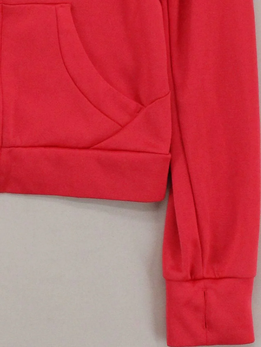 Puma Women's Hoodie S Pink 100% Polyester Full Zip - Image 4