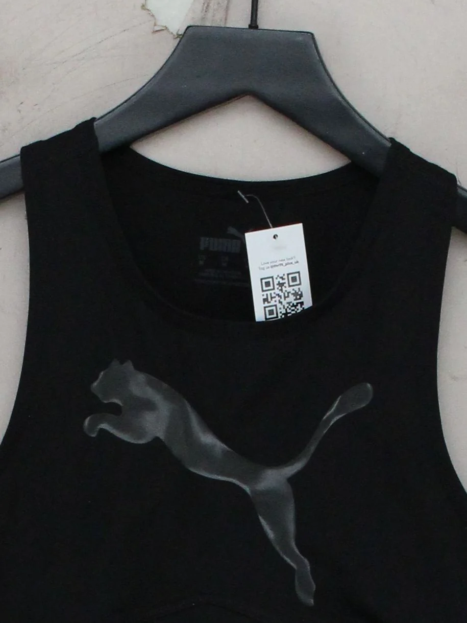 Puma Women's T-Shirt M Black Polyester with Elastane Sleeveless Basic - Image 3