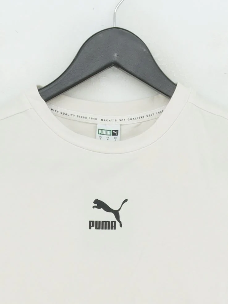 Puma Women's Top S Grey Cotton with Elastane Cropped New with tags - Image 3