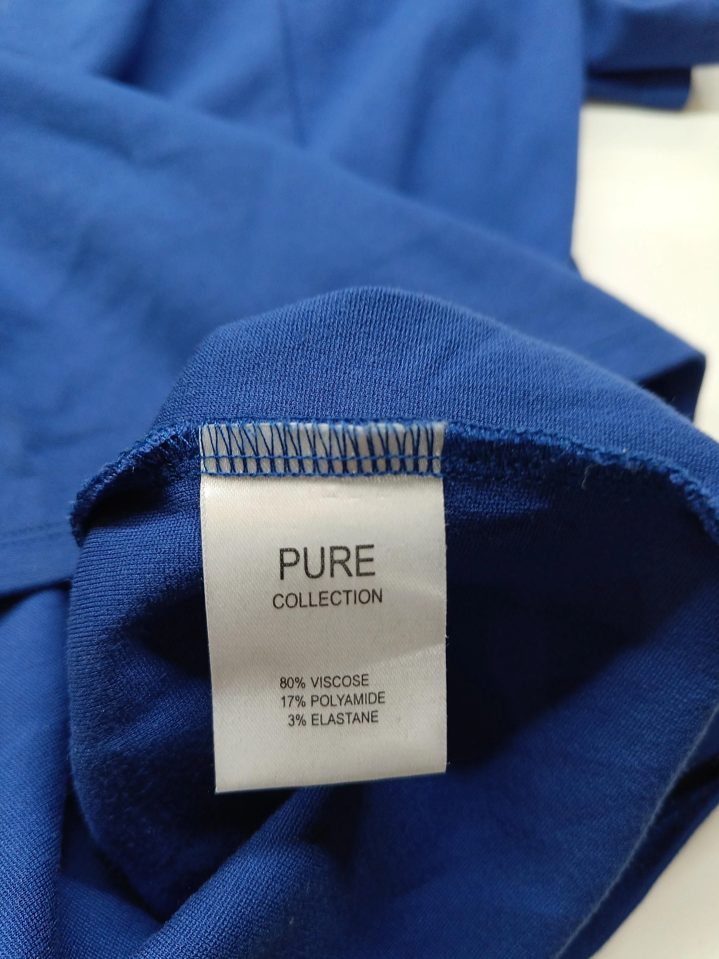 Pure Collection A-Line Mini Dress UK16 in Blue - Image 7
