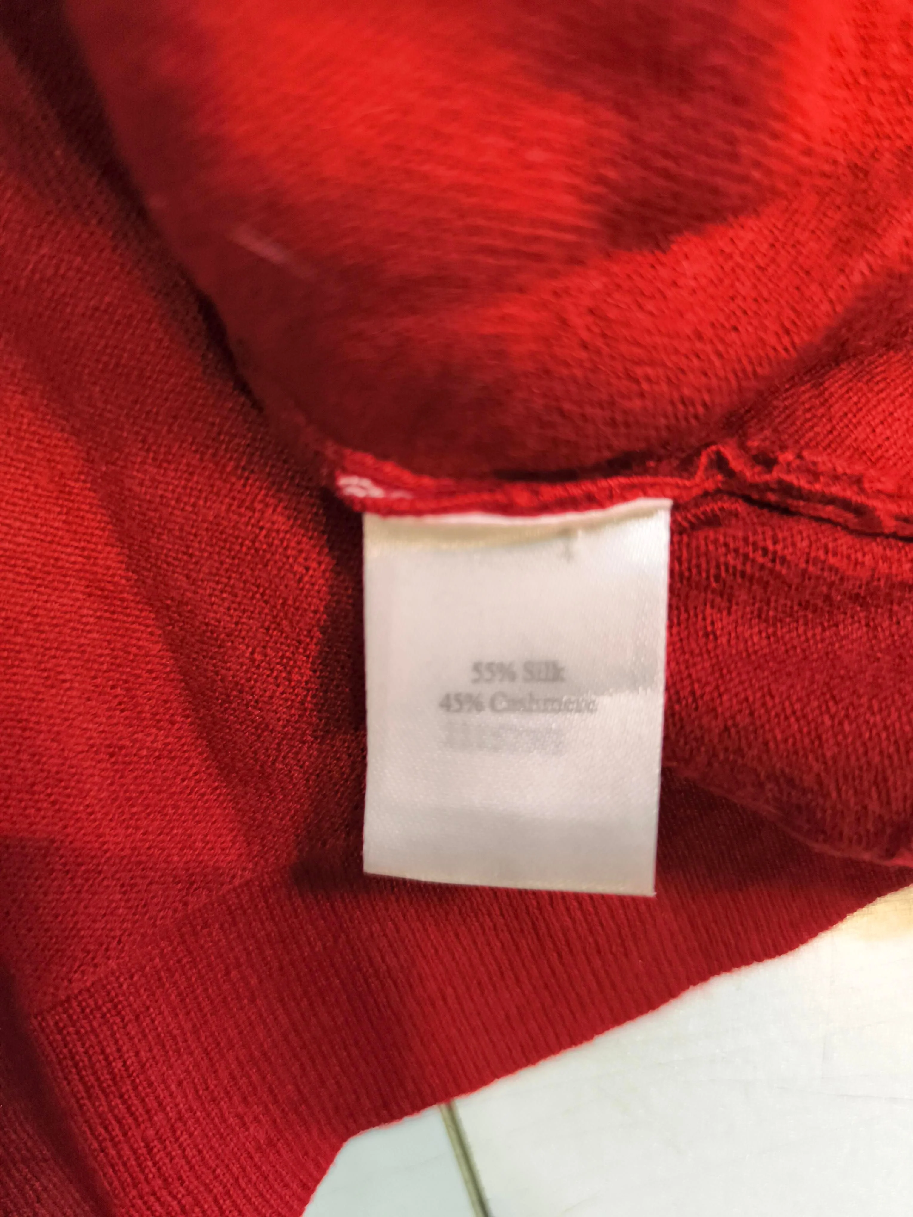 Pure Collection Women's Cardigan UK 12 Red Silk with Cashmere Cardigan - Image 6