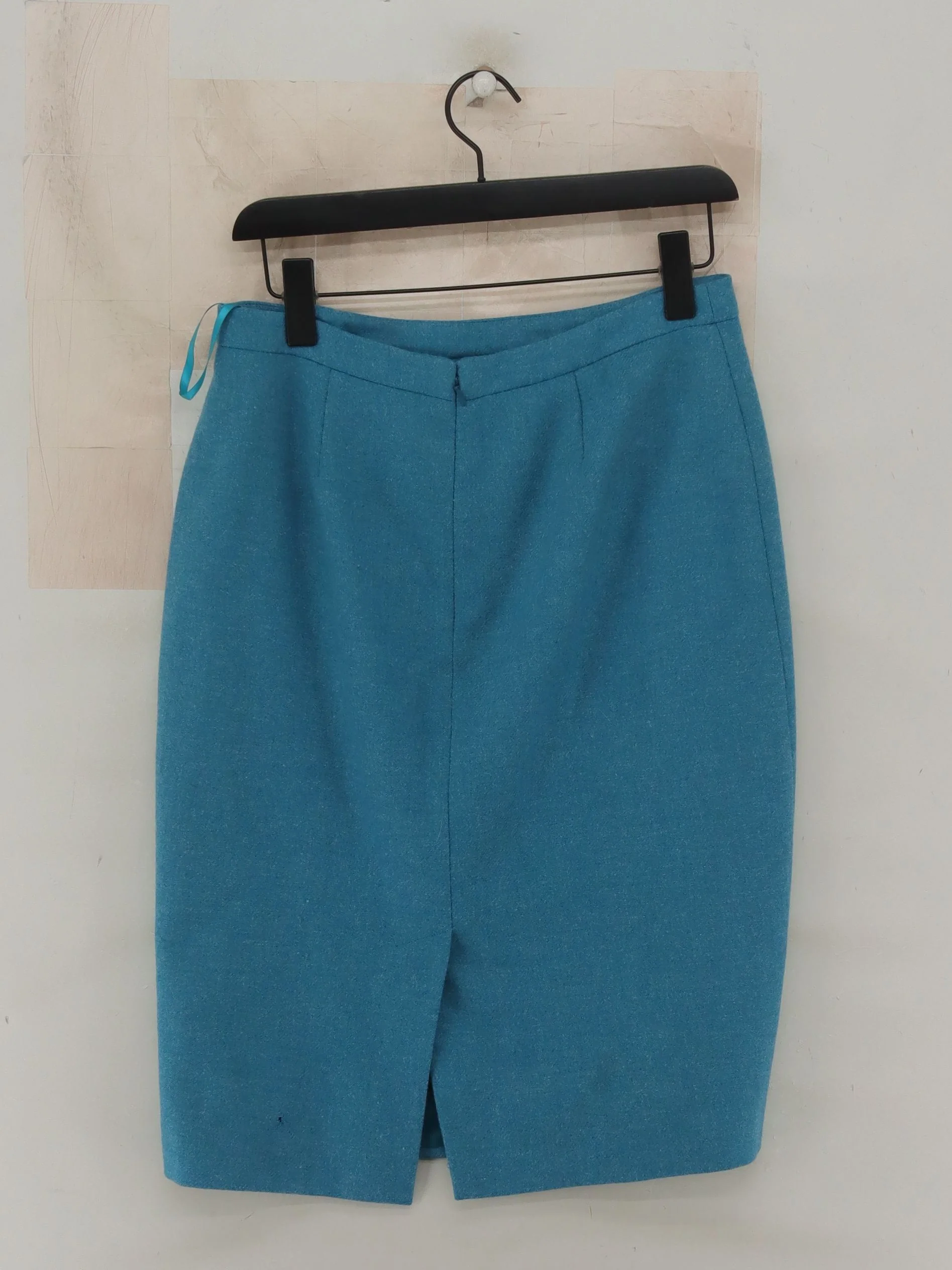 Pure Collection Women's Midi Skirt UK 12 Blue Wool - Image 2