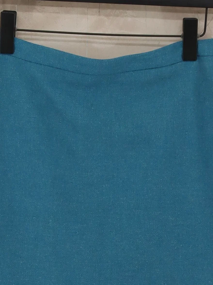 Pure Collection Women's Midi Skirt UK 12 Blue Wool - Image 3