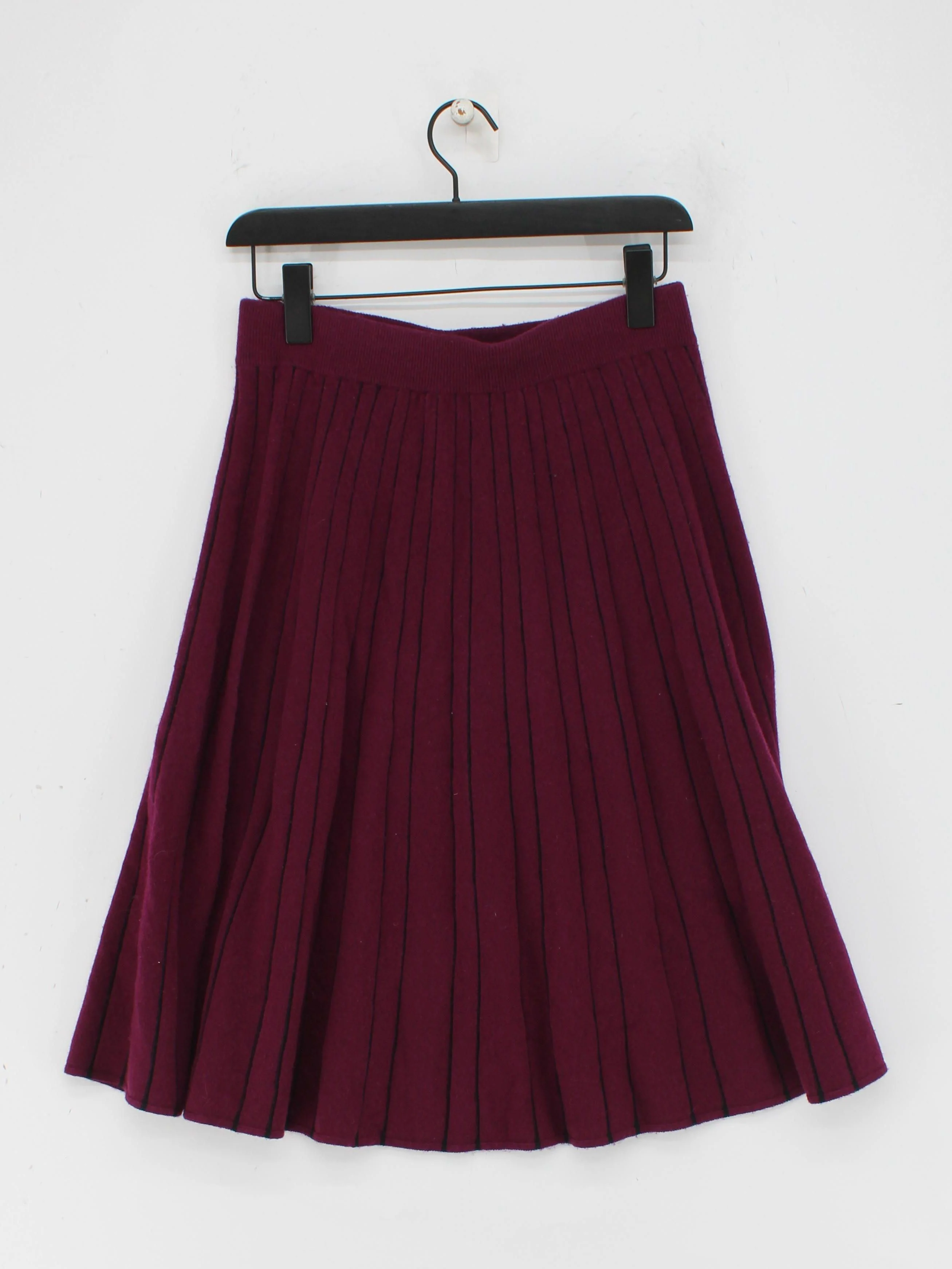 Pure Collection Women's Mini Skirt S Pink Striped 100% Other Short Mini - Image 2