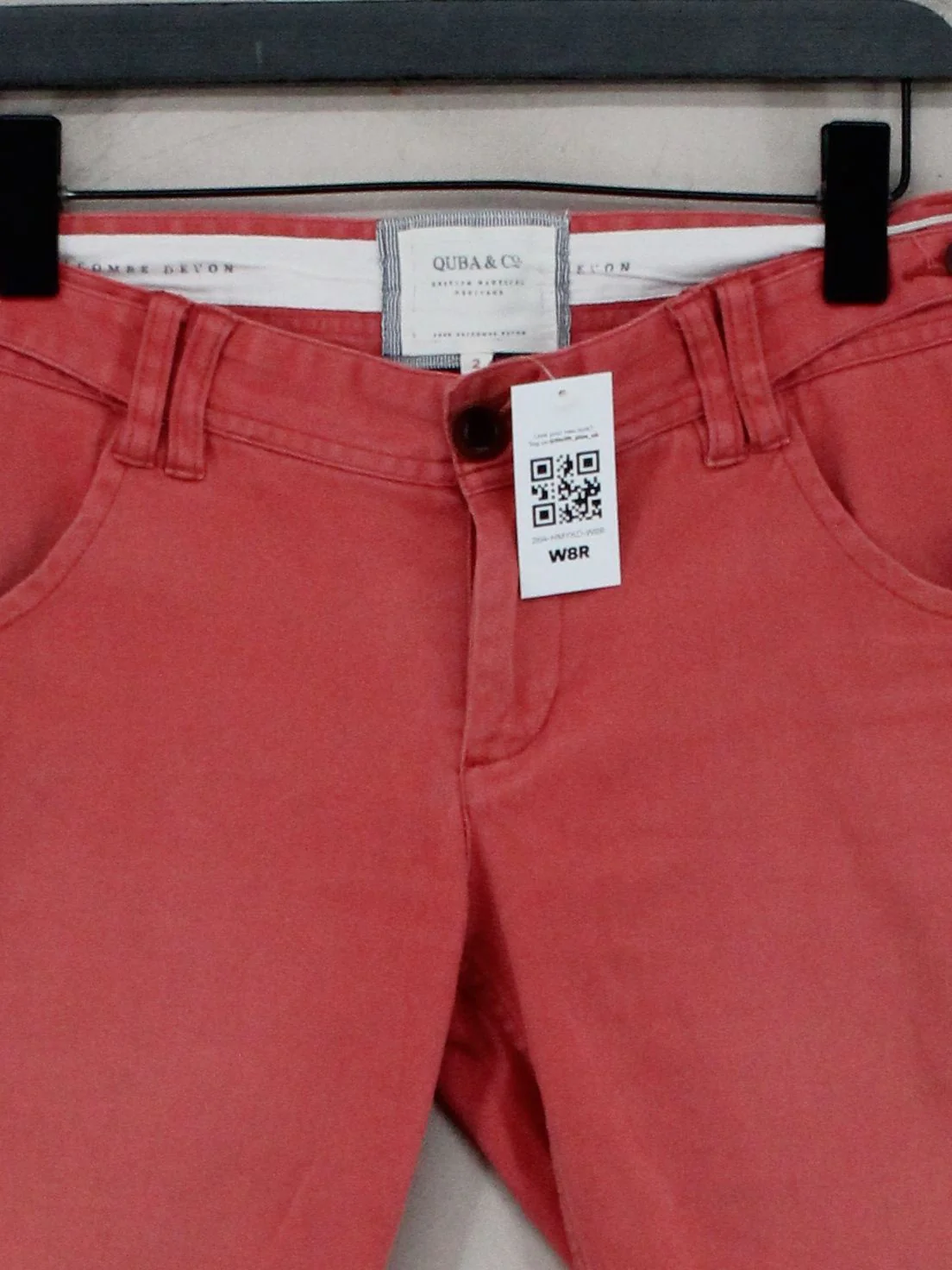 Quba & Co. Men's Shorts M Red Cotton with Elastane Chino - Image 3