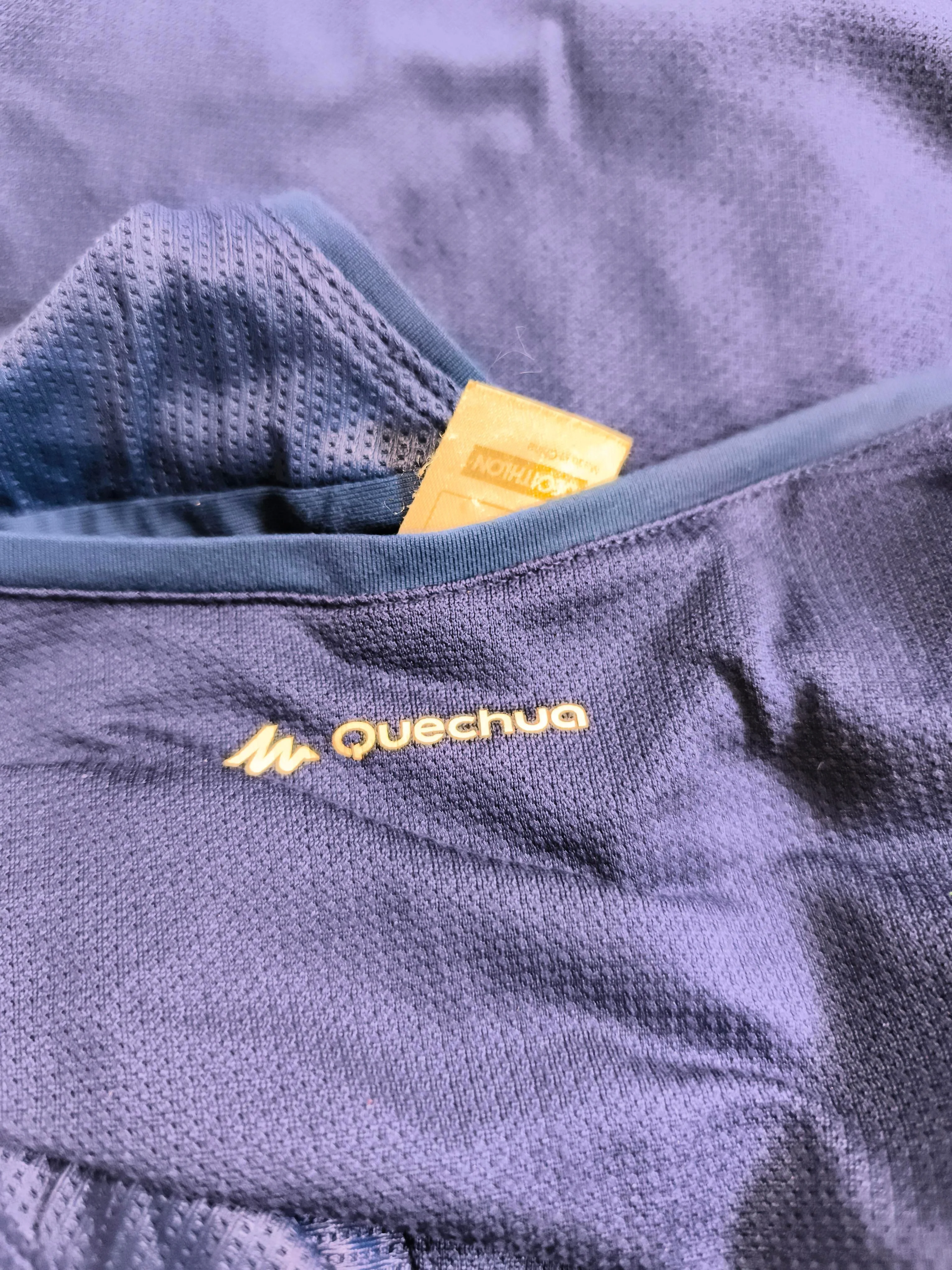 Quechua Men's T-Shirt M Blue 100% Other Sleeveless Round Neck Basic - Image 5