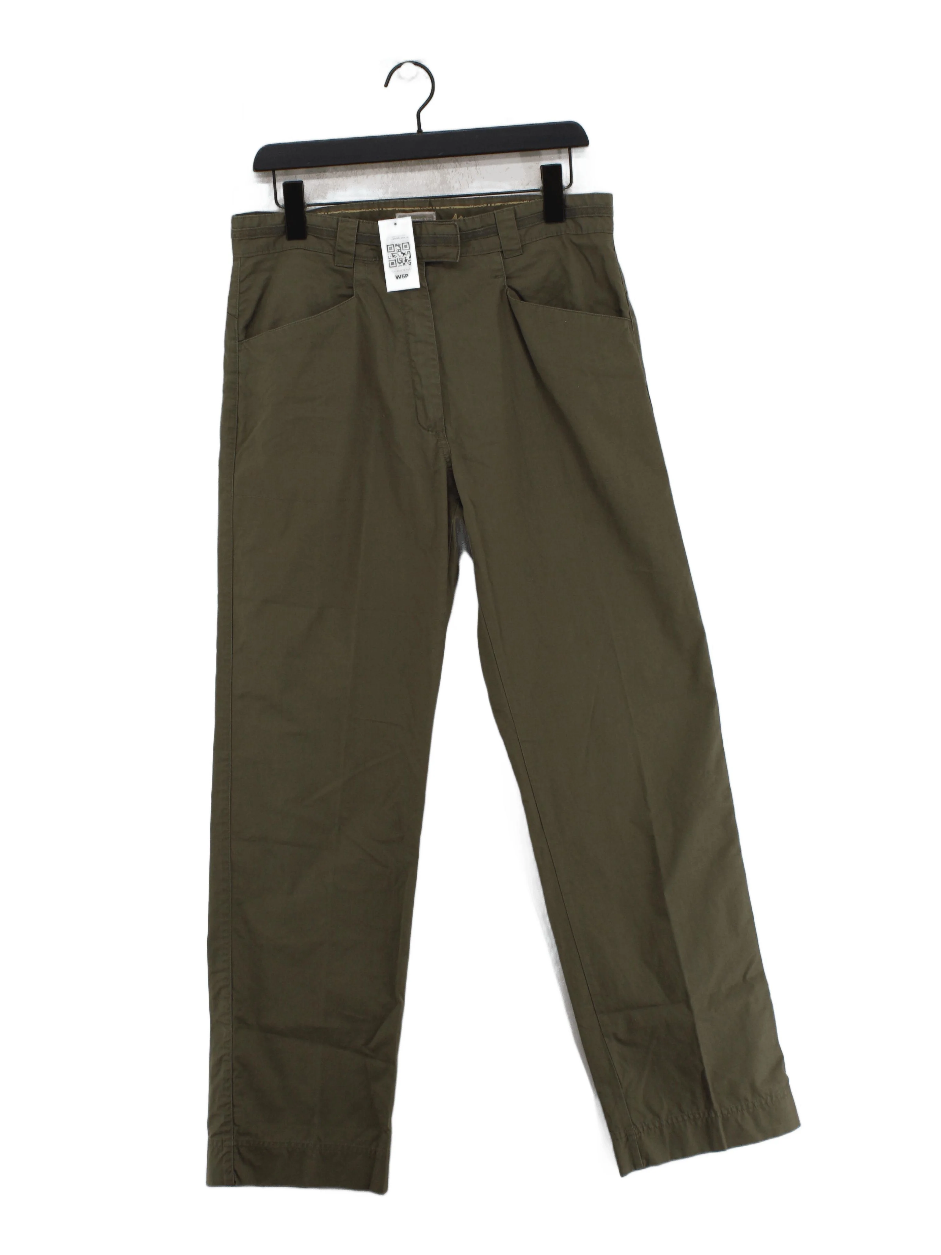 Quechua Men's Trousers L Green 100% Cotton Straight Chino