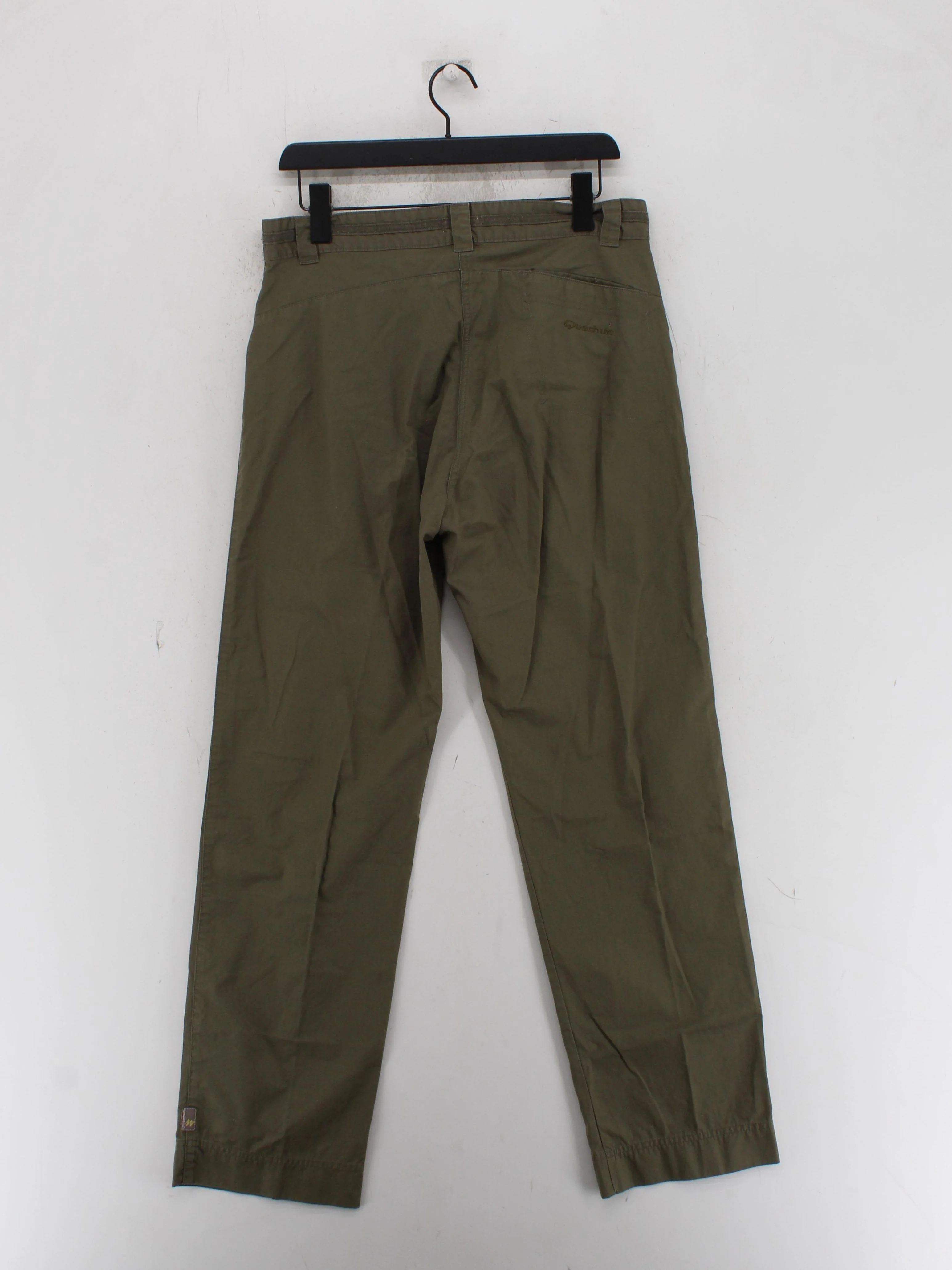 Quechua Men's Trousers L Green 100% Cotton Straight Chino - Image 2