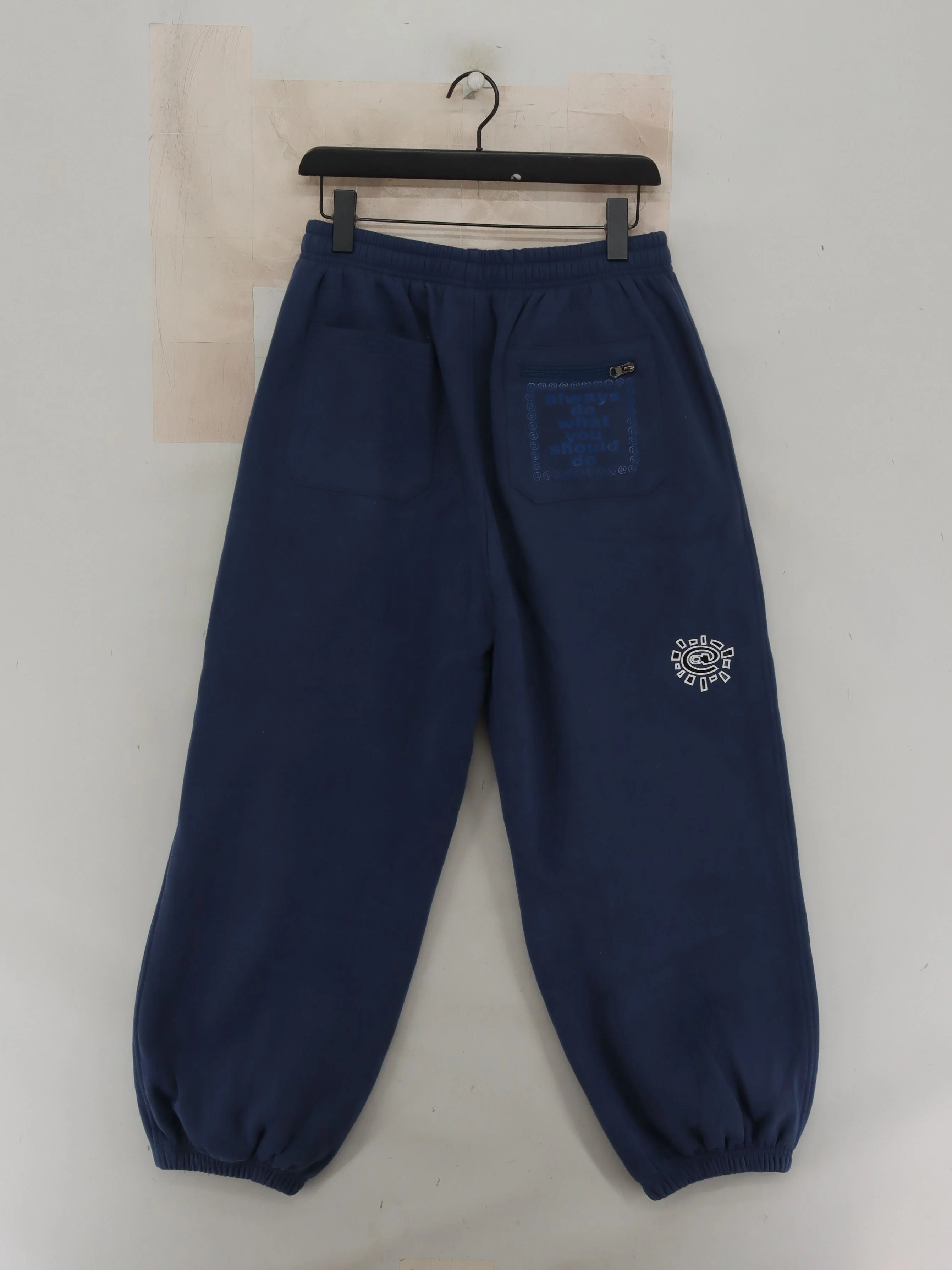 Quiksilver Men's Sports Bottoms S Blue Graphic 100% Cotton Tapered Sweatpants - Image 2