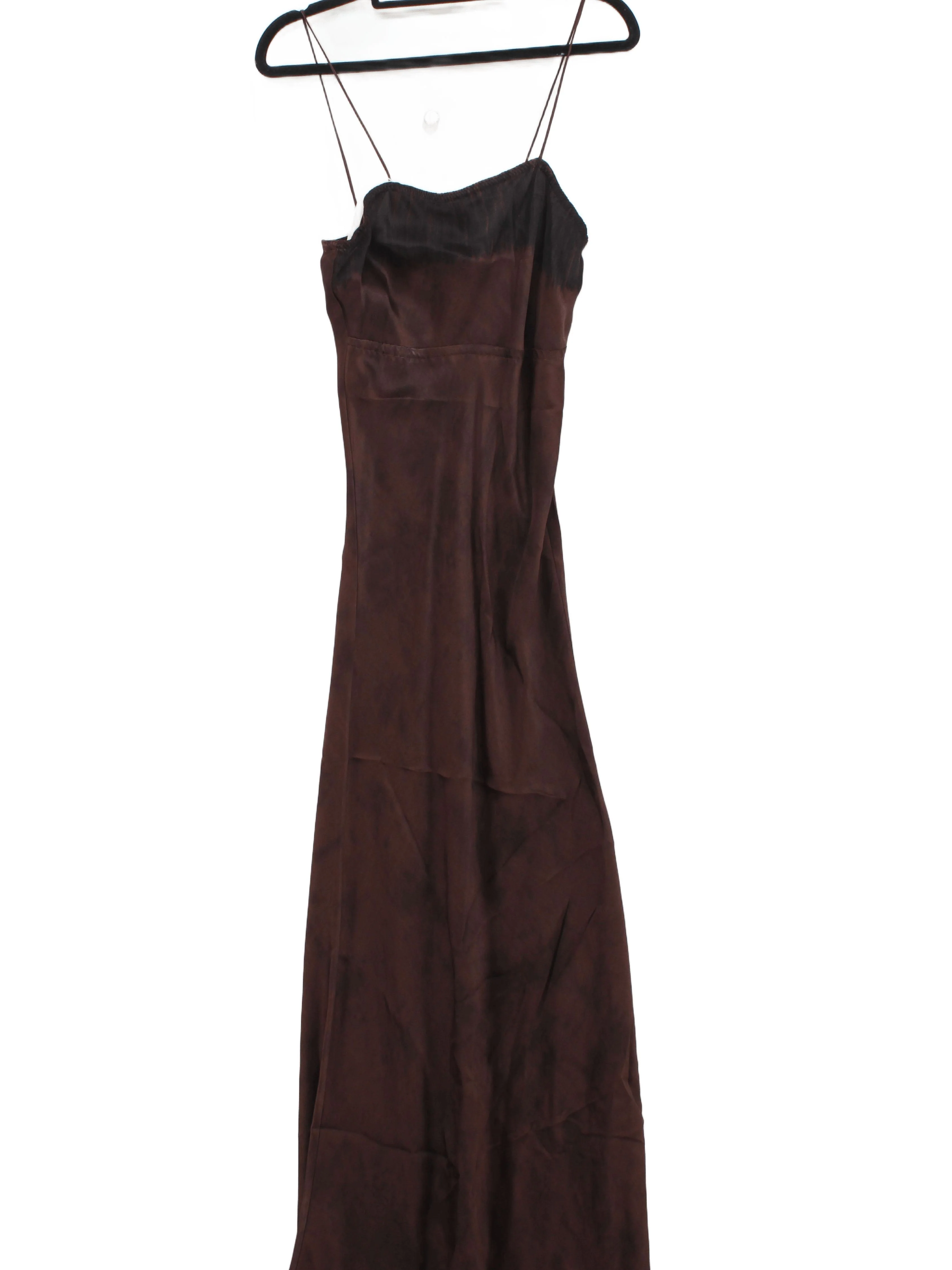 Rabens Saloner Slip Maxi Dress M in Brown