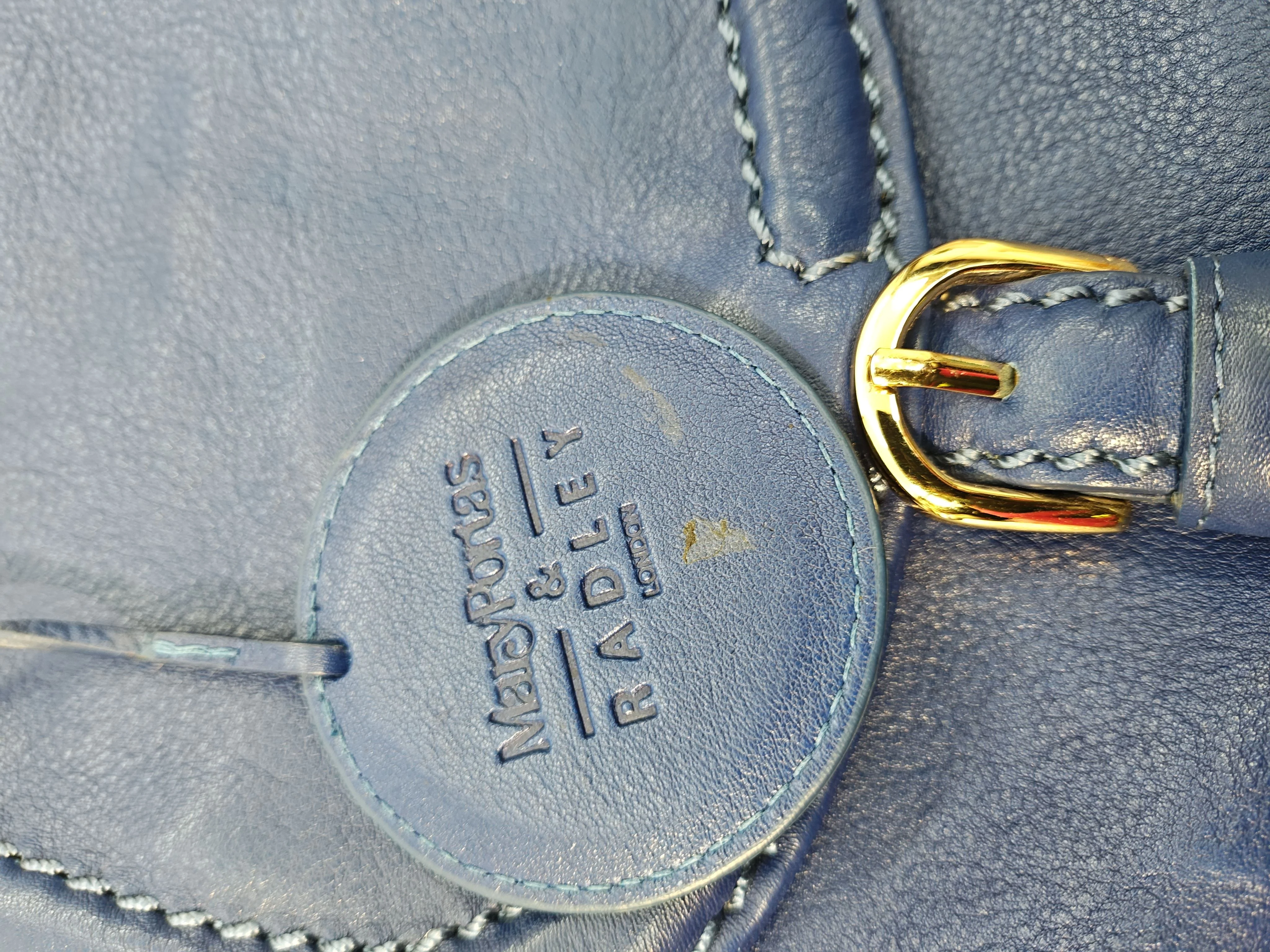 Radley London Women's Bag Blue 100% Leather Crossbody - Image 5
