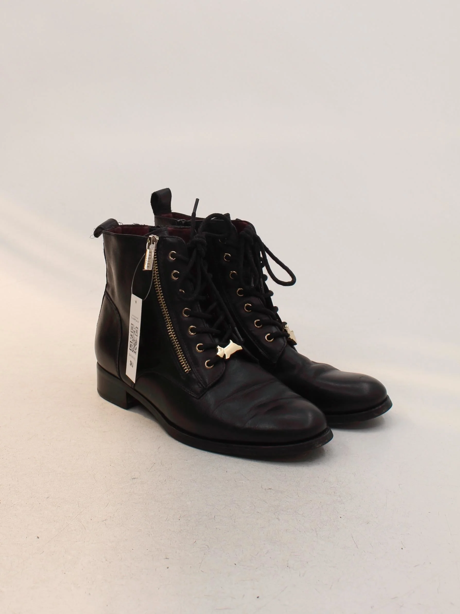 Radley London Women's Boots UK 6 Black 100% Leather Combat - Image 4