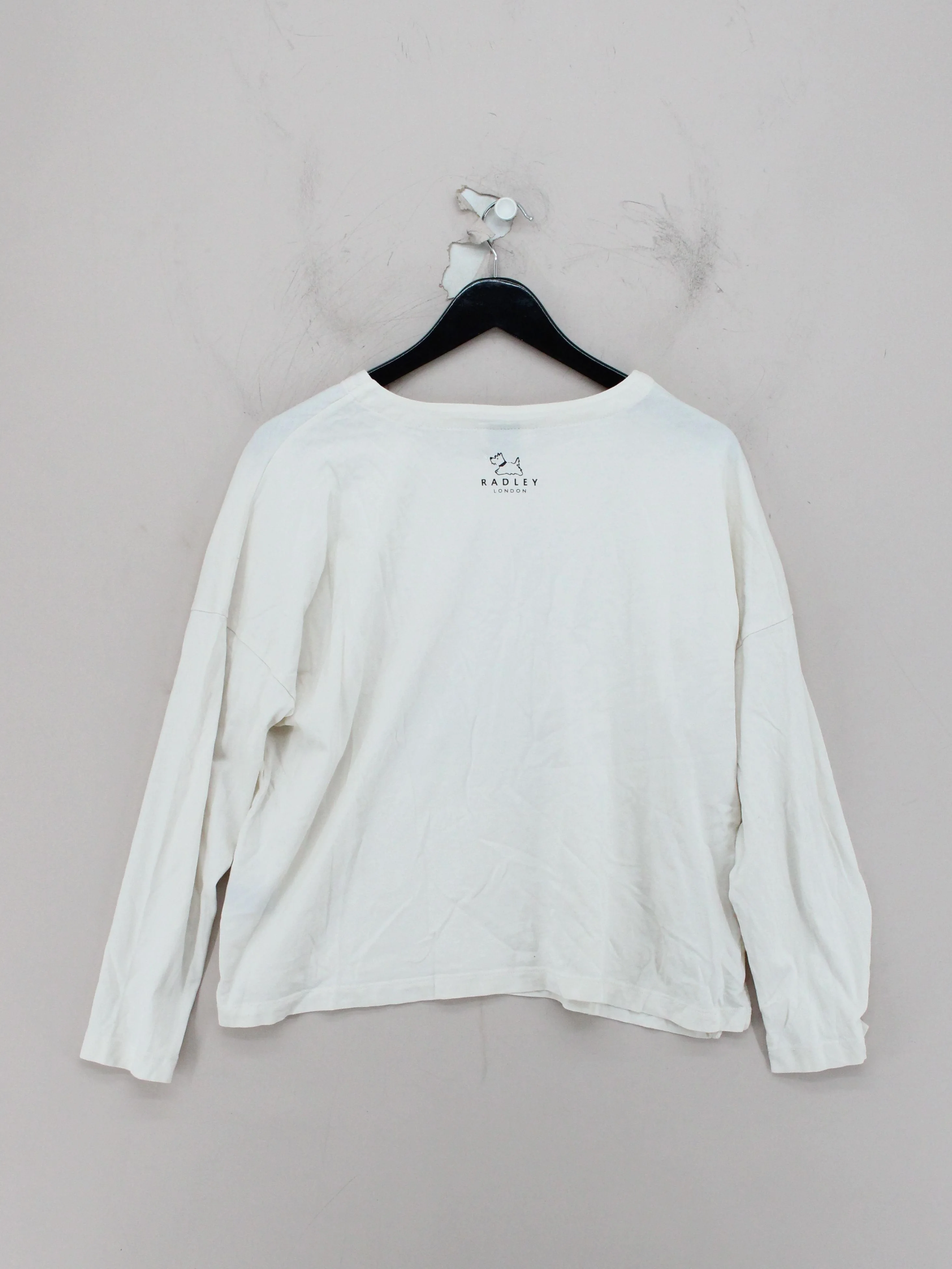 Radley London Women's T-Shirt S Cream 100% Cotton Basic - Image 2