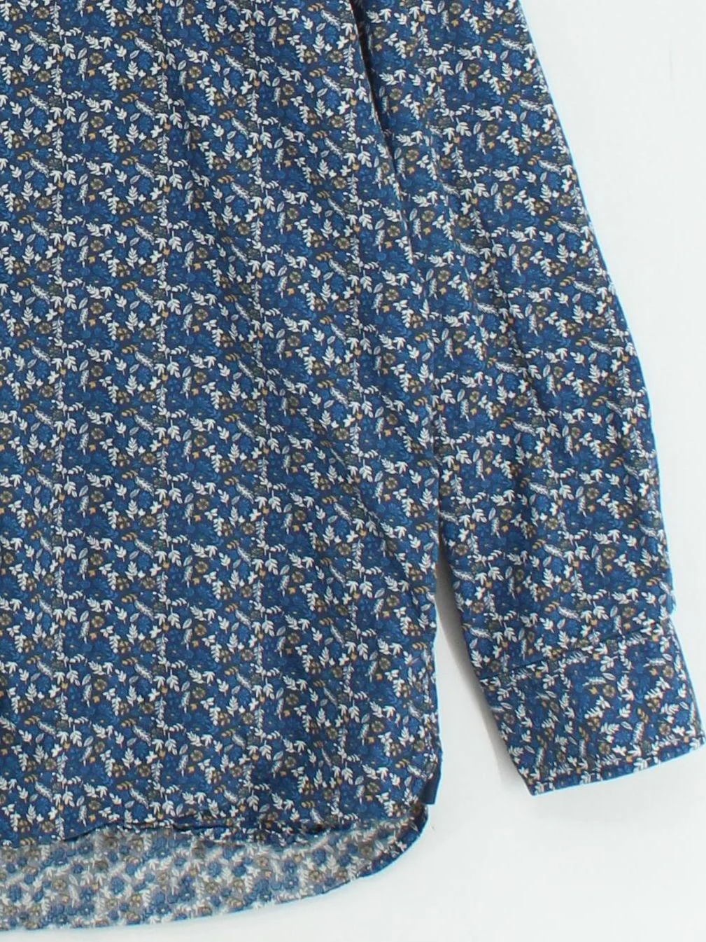 Raging Bull Men's Shirt XXL Blue Floral 100% Cotton Basic - Image 4