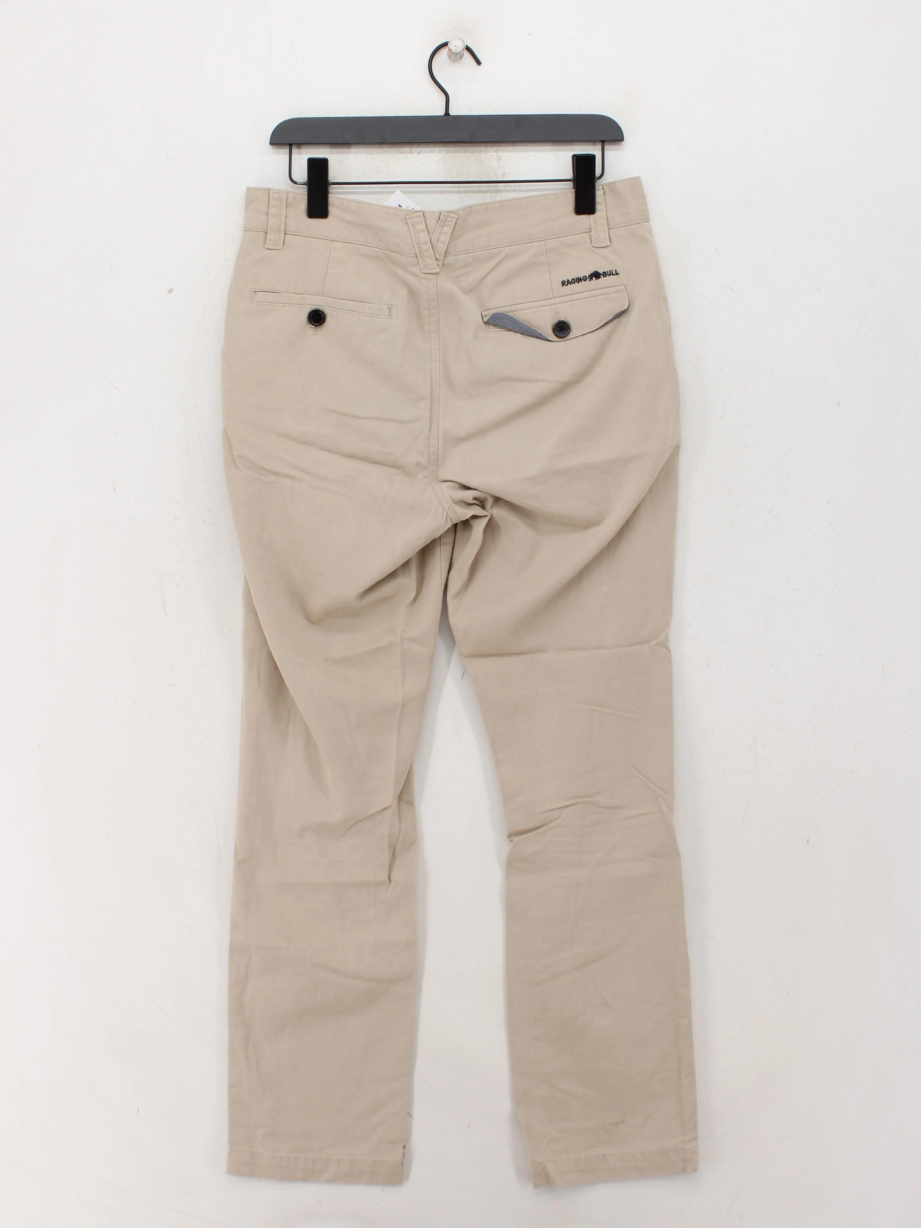 Raging Bull Men's Trousers W 32 in; L 32 in Tan 100% Cotton Straight Chino - Image 2