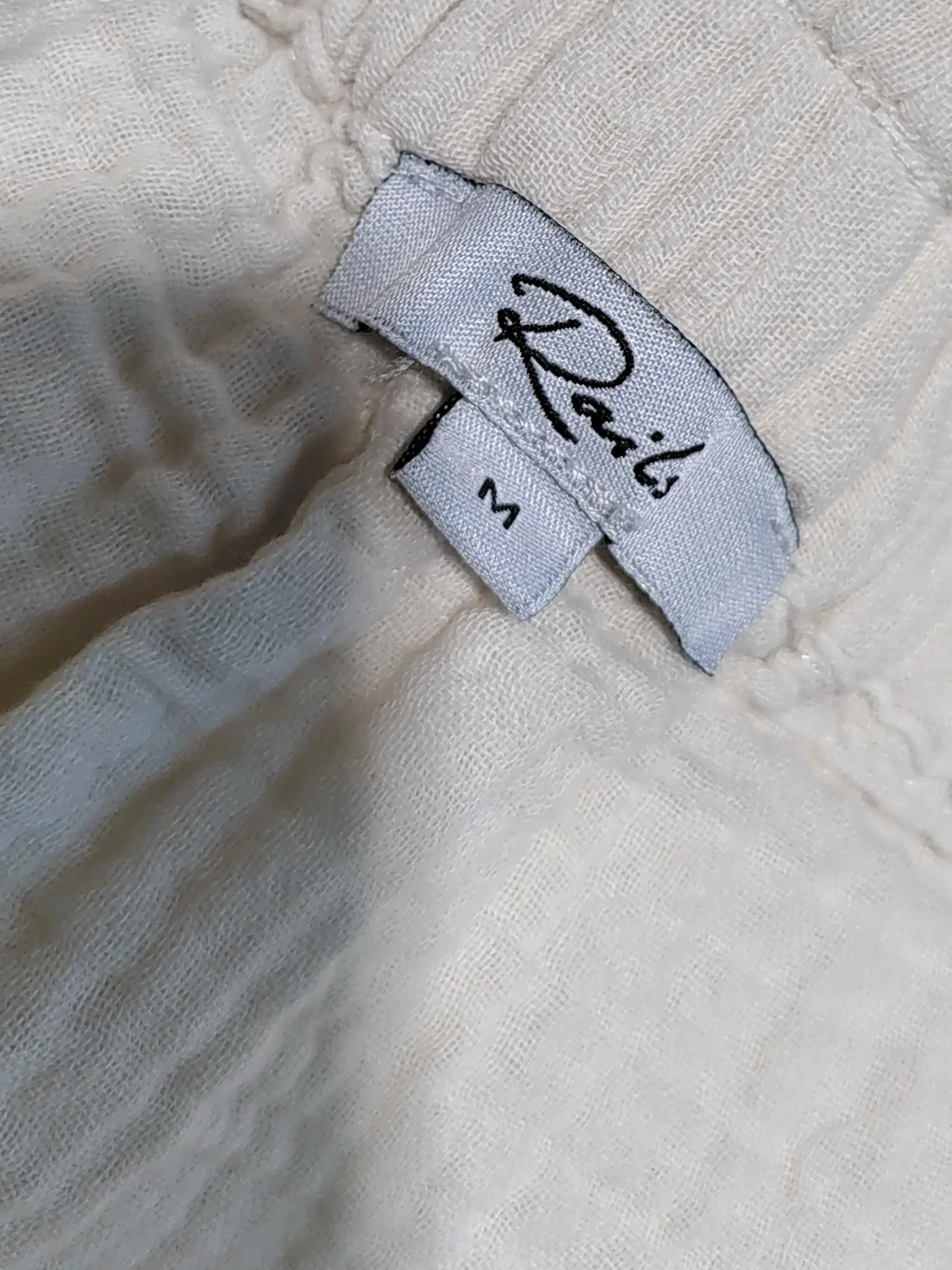 Rails Women's Trousers M Cream 100% Cotton Wide-Leg Chino - Image 5